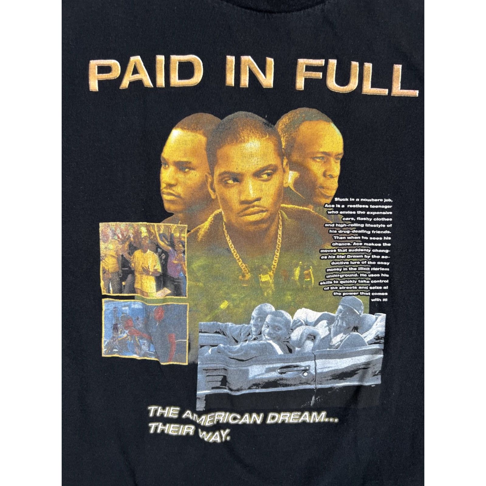 Ripple Junction VINTAGE Ripple Junction Paid in Full Movie Promo T-Shirt 3XL Men Black Cotton Crew Neck Short Sleeve 90s Retro Size US XXL / EU 58 / 5 - 2 Thumbnail