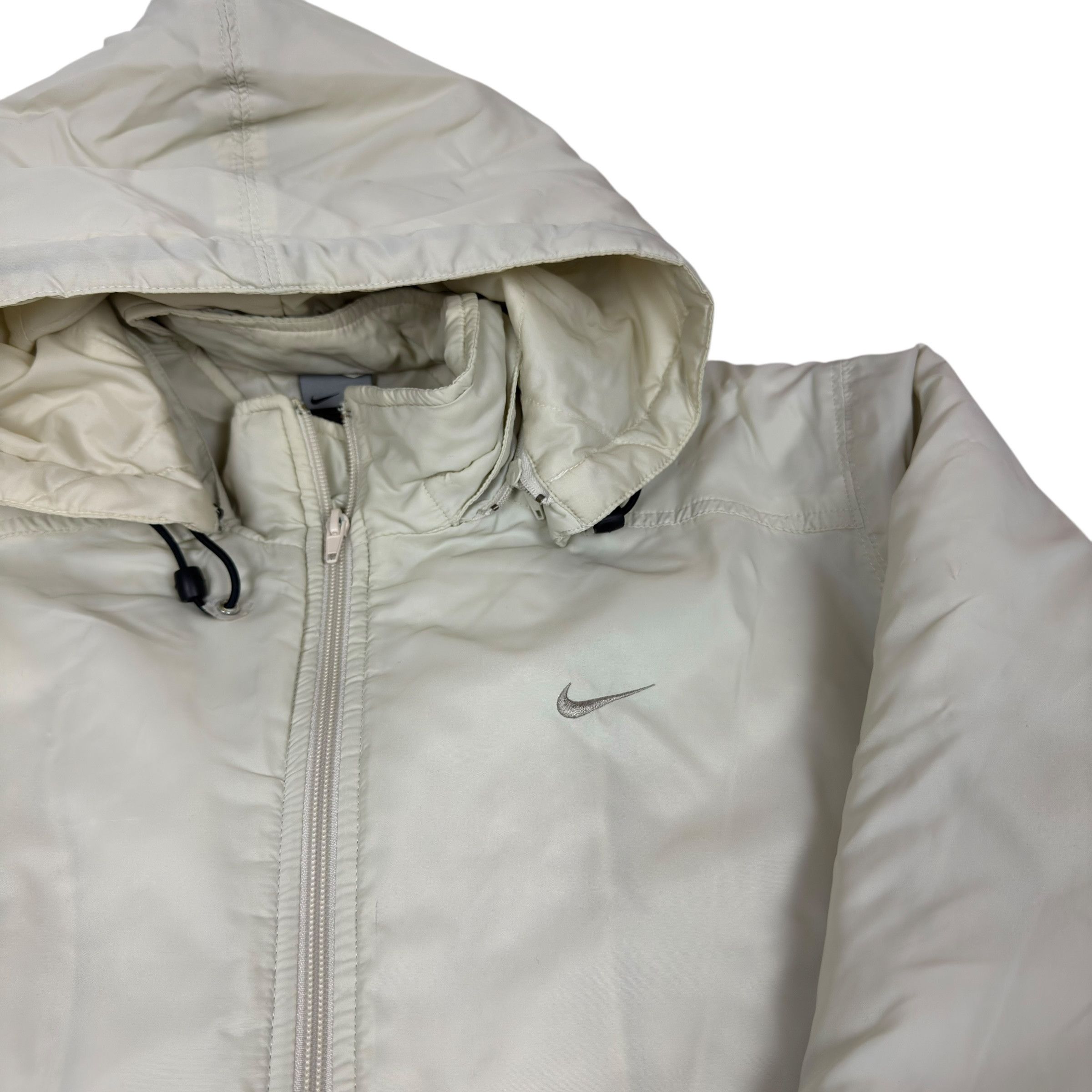 Nike × Vintage Nike Men's Beige Solo Swoosh Hooded Zip Jacket Medium Y2K Size US M / EU 48-50 / 2 - 4 Thumbnail