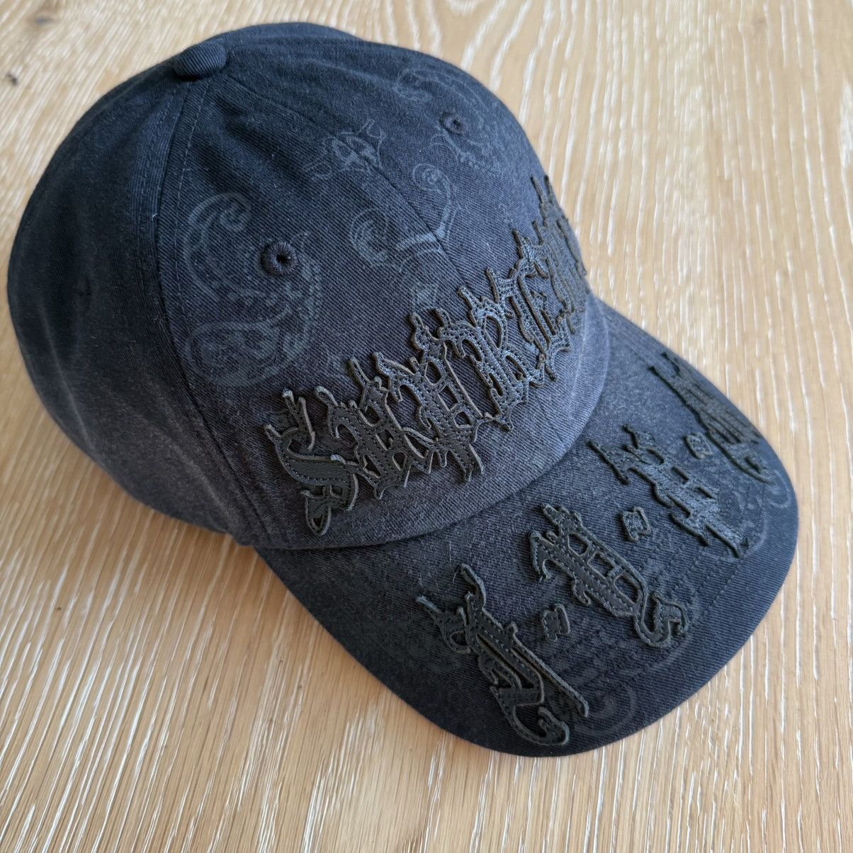 supreme Leather Applique 6-Panel ブラック supreme leather applique 6パネル キャップ 黒 Supreme Leather