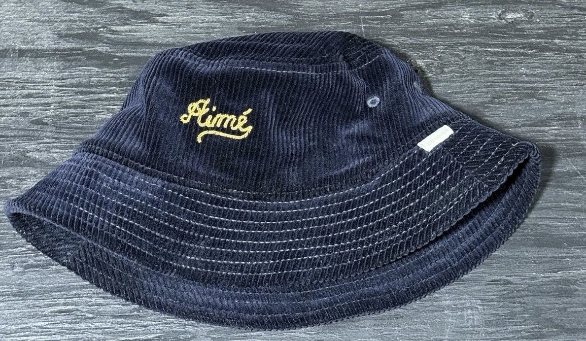 Aime Leon Dore Aime Leon Dore Corduroy Bucket Hat Navy Blue One Size Size ONE SIZE - 1 Thumbnail