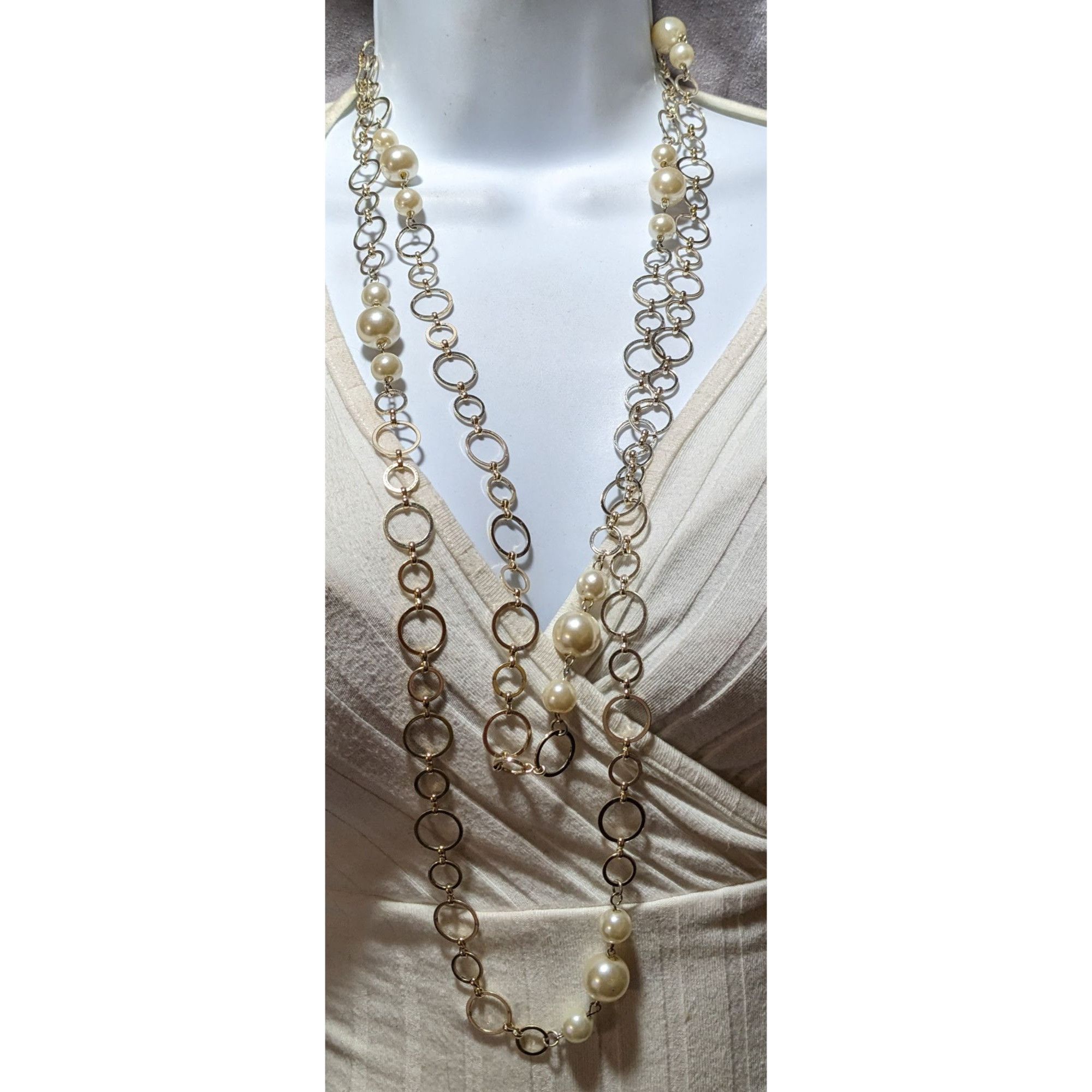 Other Y2K Loop Chain Pearl Beaded Opera Necklace Size ONE SIZE - 8 Thumbnail