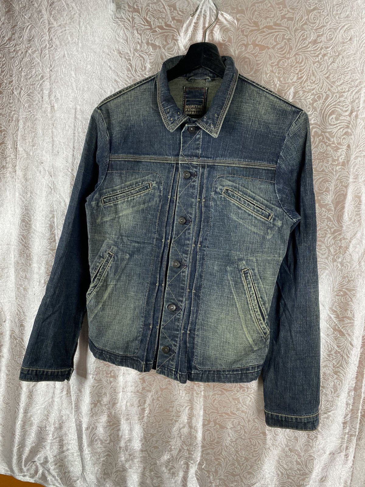 Marithe + Francois Girbaud Marithé François Girbaud Vintage Distressed Denim Jacket Size M / US 6-8 / IT 42-44 - 4 Thumbnail