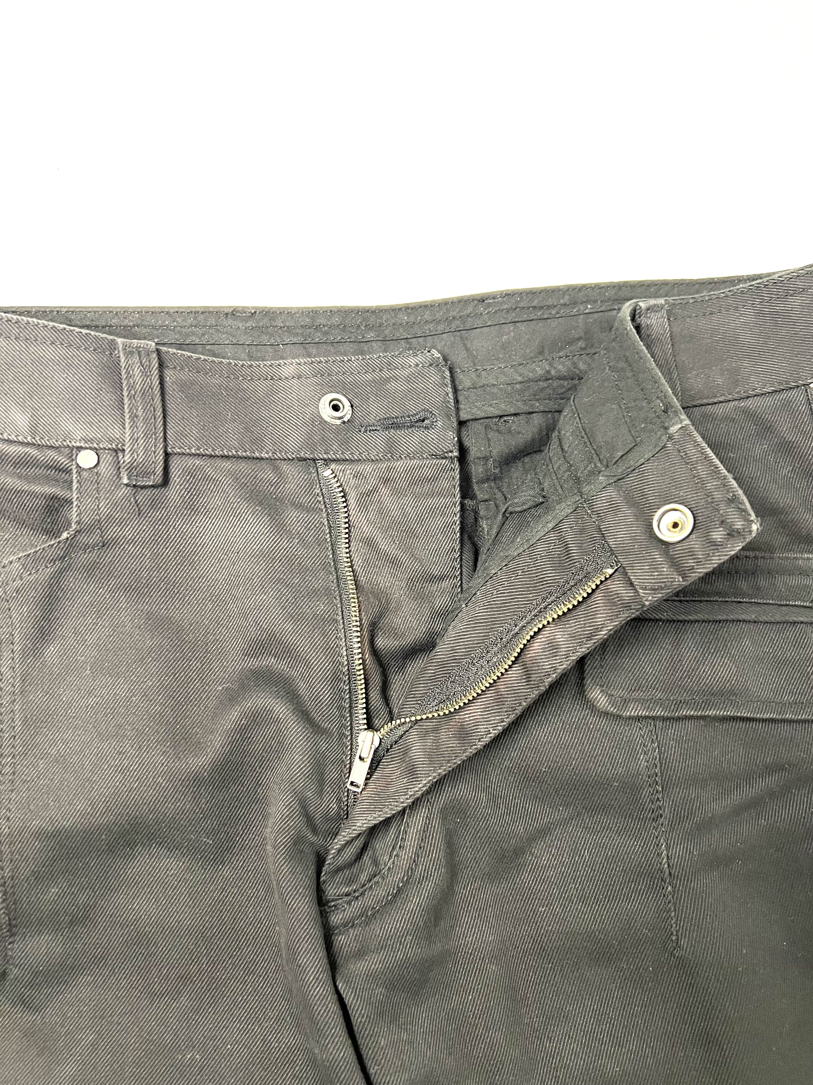 Diesel DIESEL MENS BLACK DENIM W / LEATHER, ZIPPRES & SNAP-ON JEANS Size US 27 - 11 Thumbnail