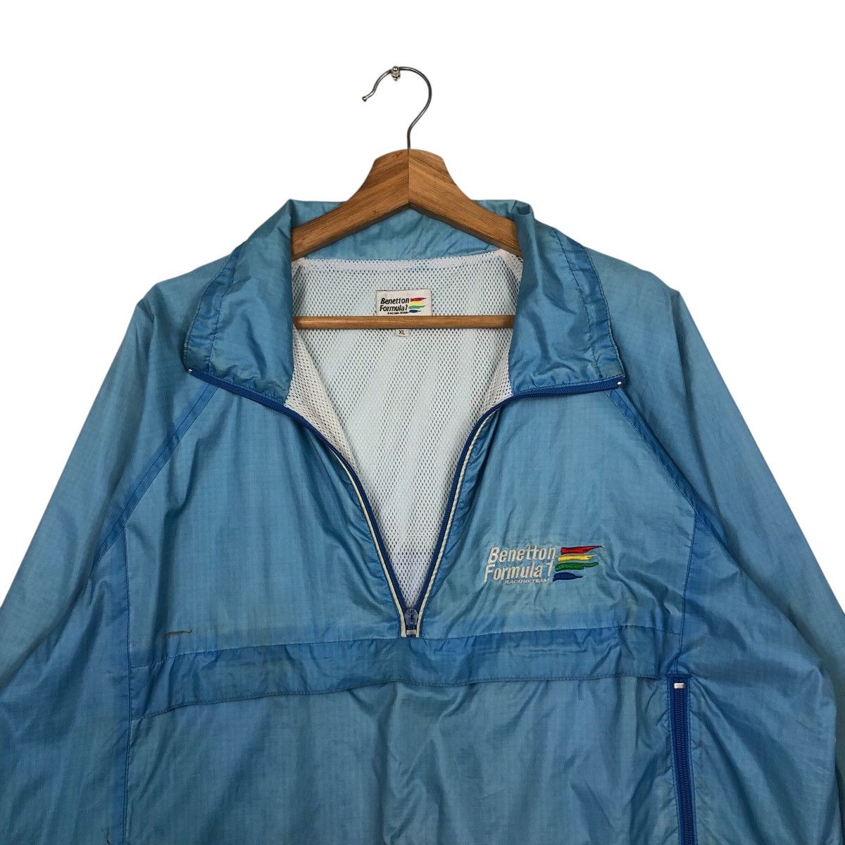 Japanese Brand 📌Vintage Half Zipper Anorak Jacket Benetton Formula 1 Team Size US XL / EU 56 / 4 - 3 Thumbnail