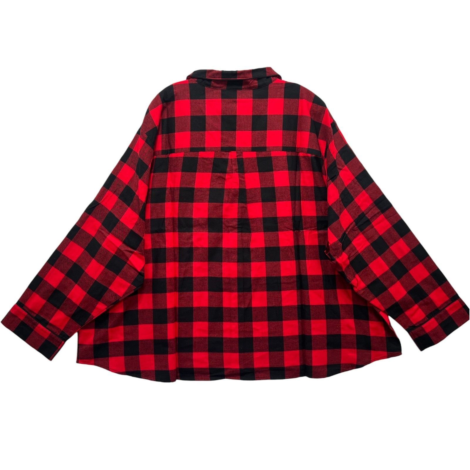 Other Wonder Shop - Women's Red Buffalo Check Flannel Pajama Set - Size ONE SIZE - 4 Thumbnail