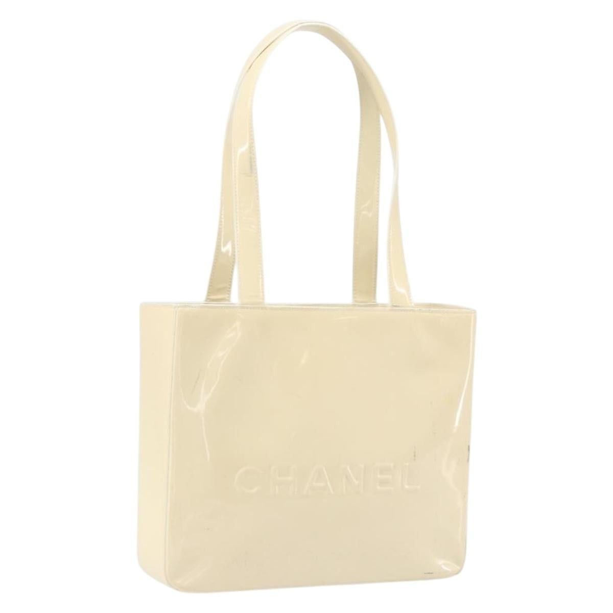 Chanel Chanel Tote Bag Patent Leather Beige Gold CC Size ONE SIZE - 1 Thumbnail