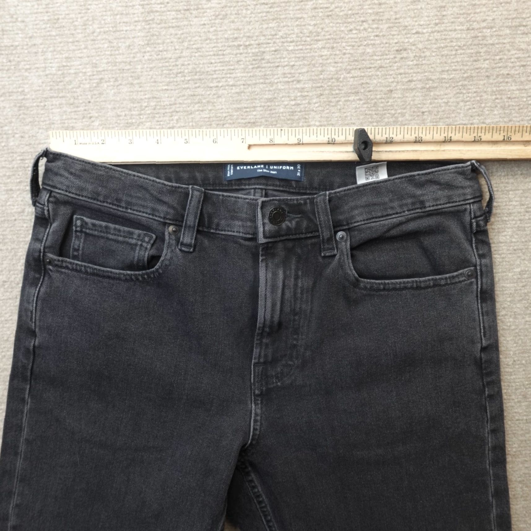 Everlane VINTAGE Everlane Jeans 30 x 28 Black Slim Denim Cotton Blend Belt Loops Regular Men Straight 30x28 Slimming - Jeans - Mens Size US 30 / EU 46 - 5 Thumbnail
