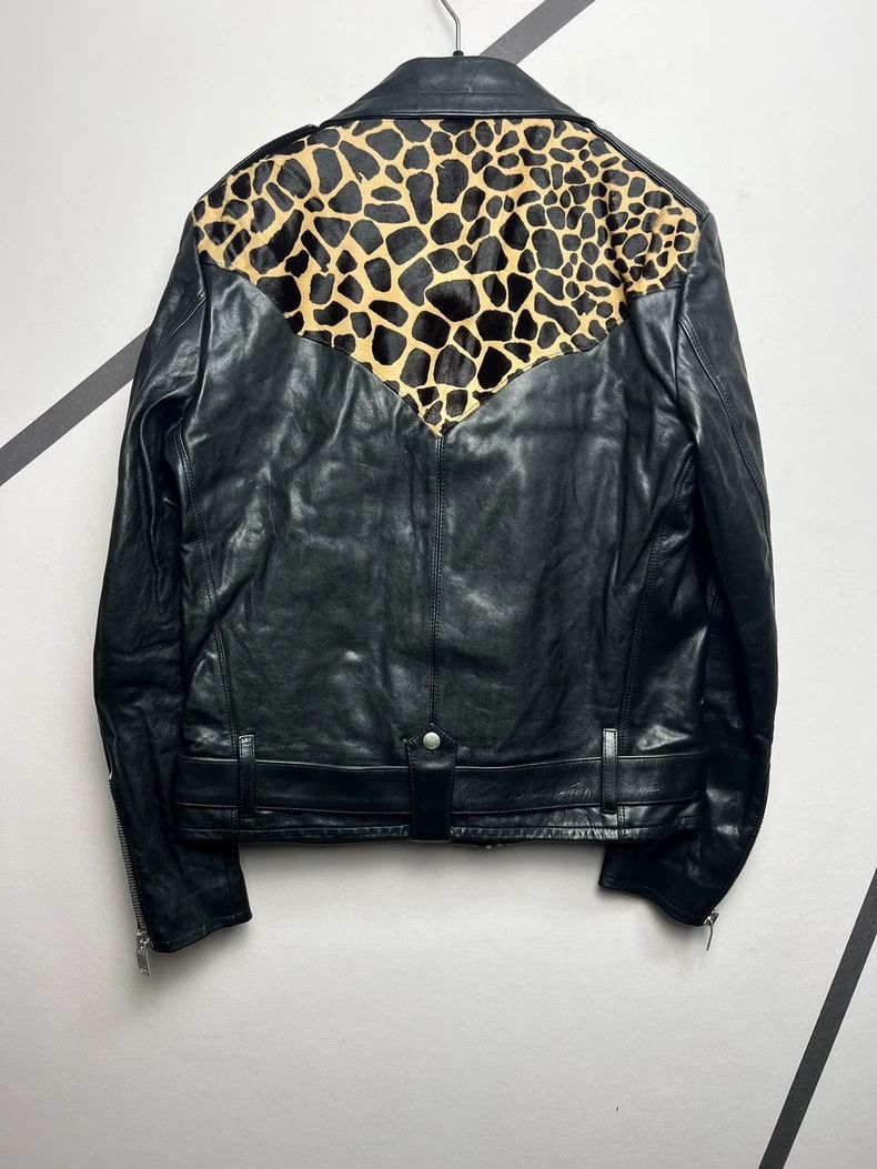 Saint Laurent Paris Saint Laurent Leopard Print Leather Jacket-2507 Size US L / EU 52-54 / 3 - 2 Thumbnail