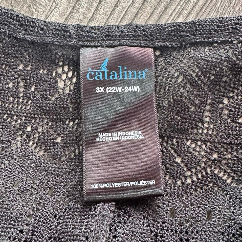 Catalina catalina black lace swimsuit cover up dress Size 3XL / US 20-22 - 3 Thumbnail