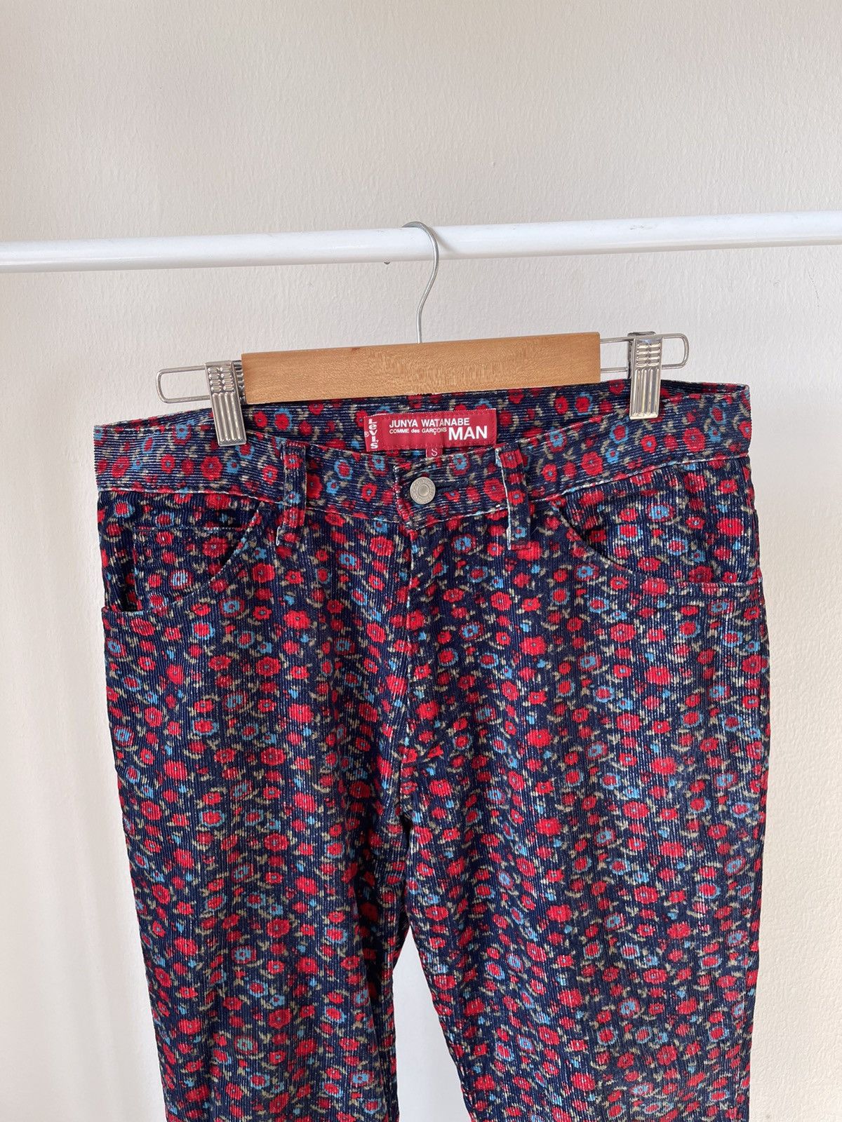 Comme des Garcons Homme Plus × Junya Watanabe × Levi's AD2002 Junya Watanabe X Levis Floral Conduray Flare Pants Size US 31 - 9 Thumbnail