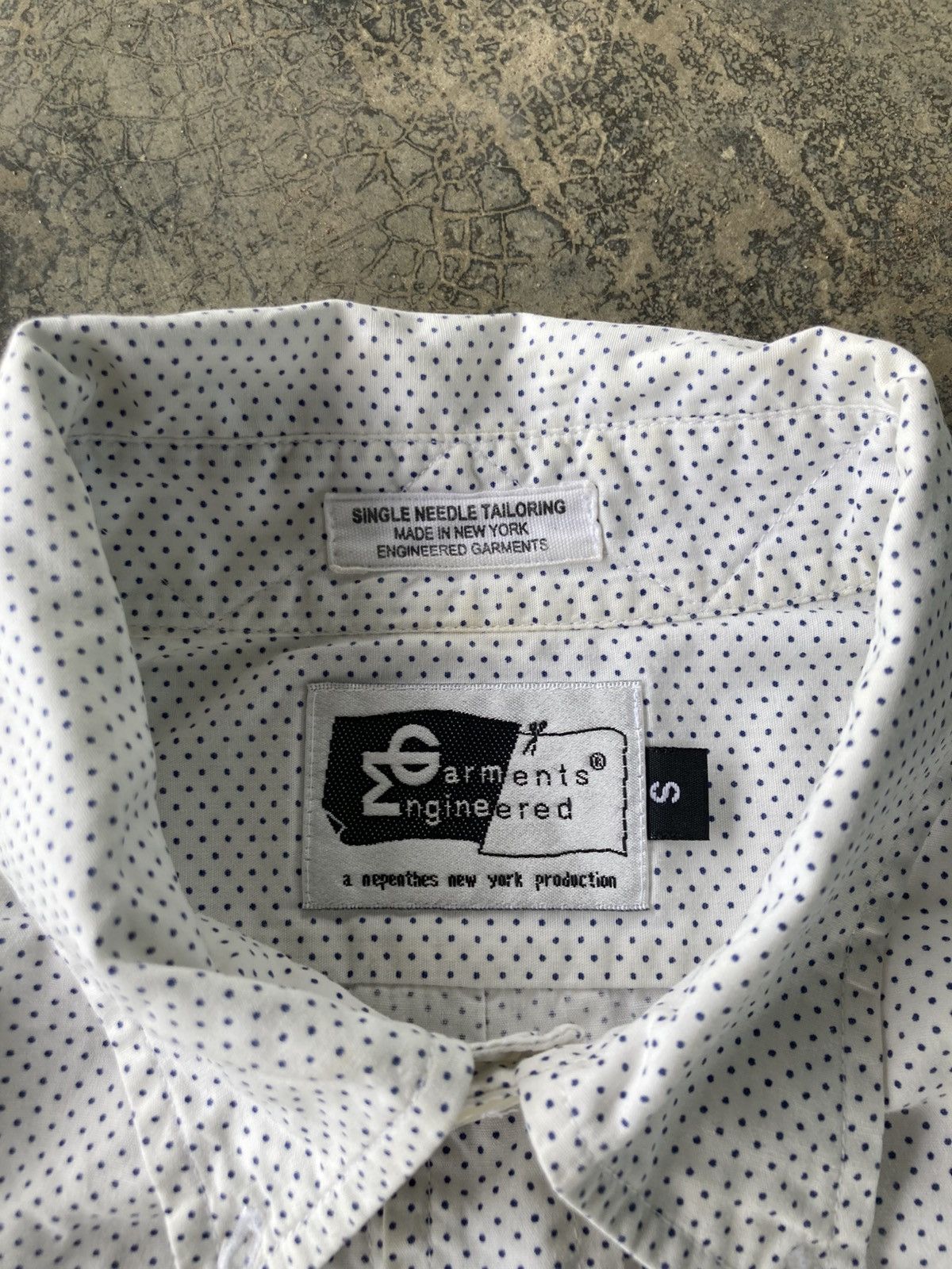 Engineered Garments Engineered Garments Polka Dot Button Up Shirt White Navy Size US M / EU 48-50 / 2 - 9 Thumbnail