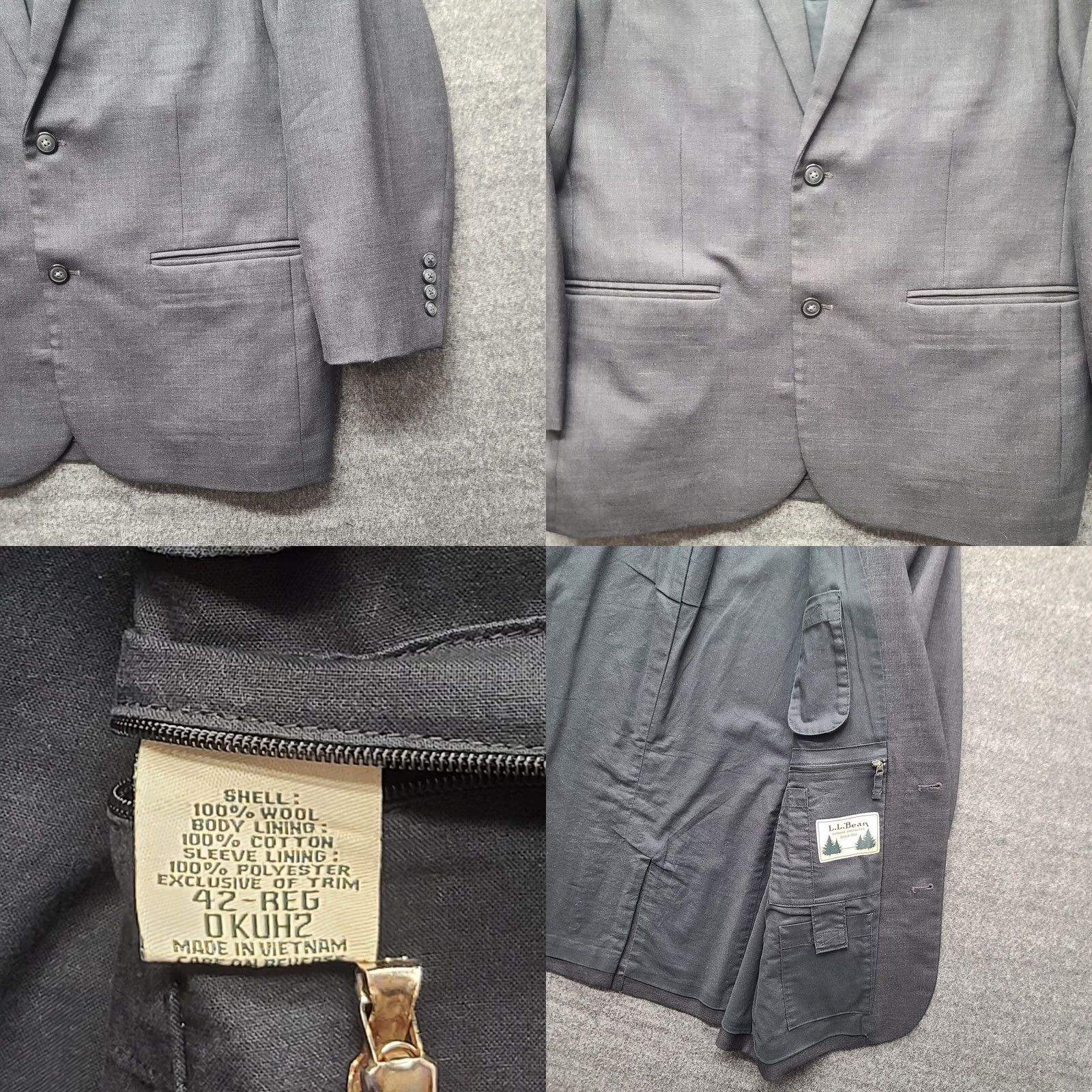 Vintage L.L. Bean Wool Sport Coat Mens 42-Regular 2 Button Blazer Casual Preppy Shirt Jacket? Size 42R - 8 Thumbnail