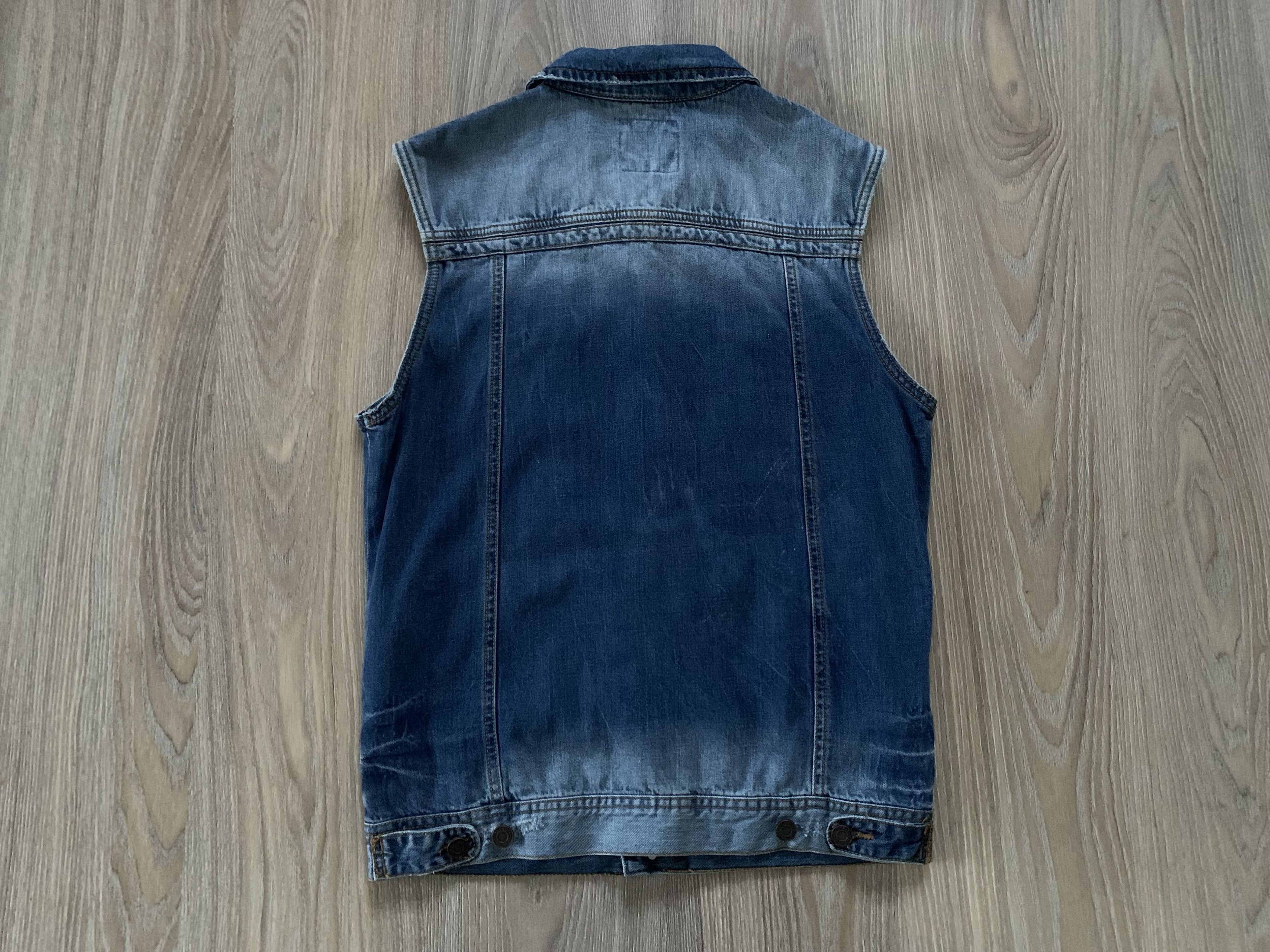 Bershka Bershka Mens Blue Denim Vest Size US S / EU 44-46 / 1 - 3 Thumbnail