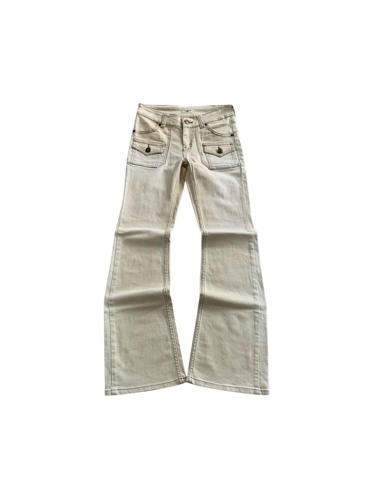 Japanese Brand Honeysuckle Rose Faded Bush Flared Jeans Size US 28 / EU 44 - 1 Thumbnail