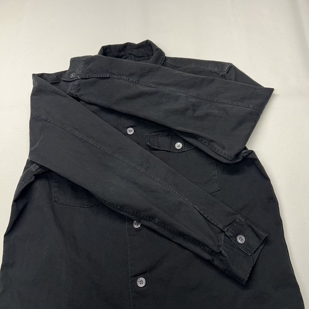 Allsaints All Saints Shirt Black Spotter Long Sleeve Button Pocket Size US XL / EU 56 / 4 - 9 Thumbnail