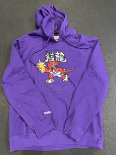 OVO Mitchell & Ness 1995 Raptors OG Owl Hoodie Heather Grey Men's