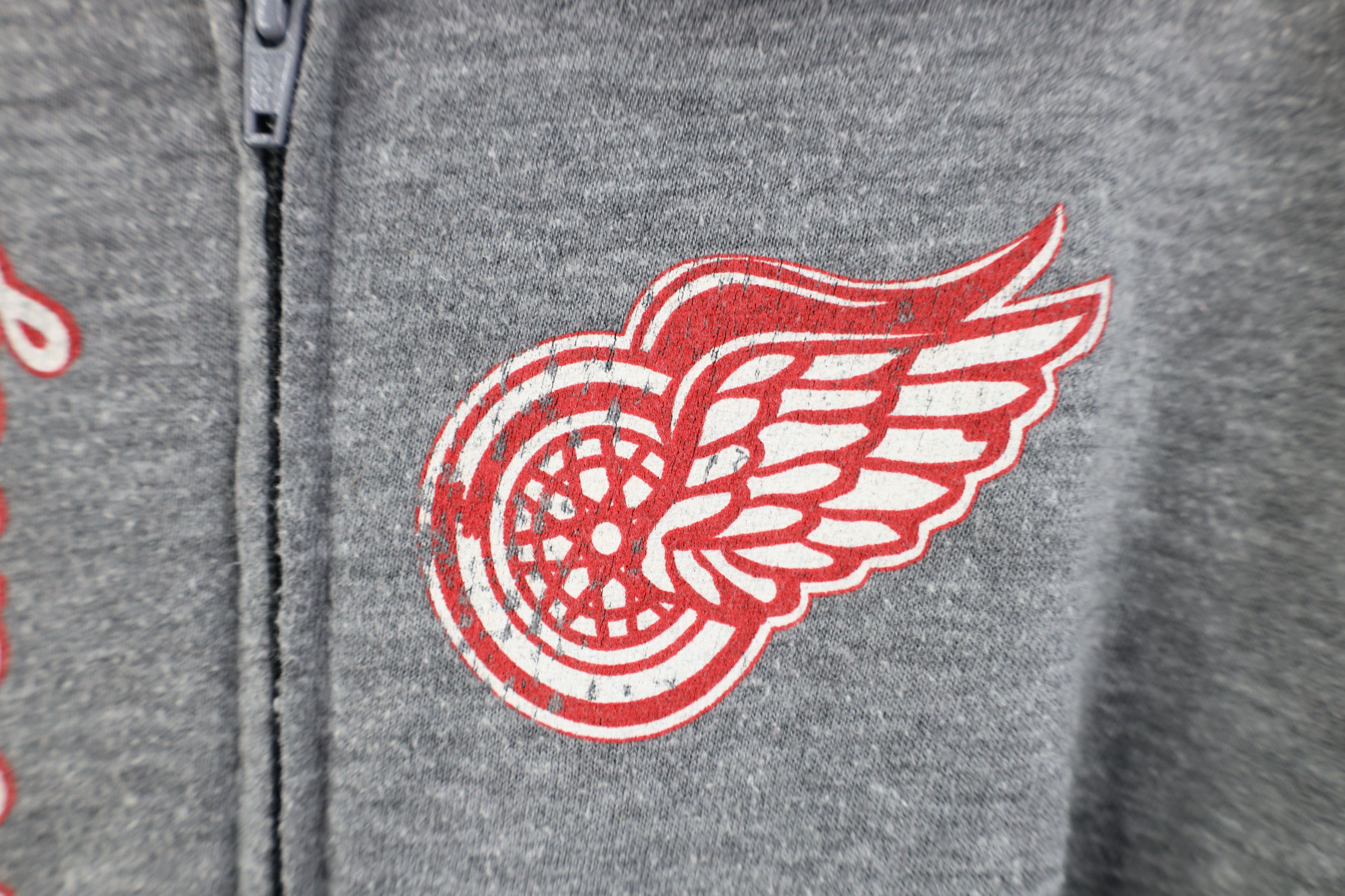 Vintage Vintage CCM Hockey Detroit Red Wings Jersey Knit Hoodie Size L / US 10 / IT 46 - 6 Thumbnail