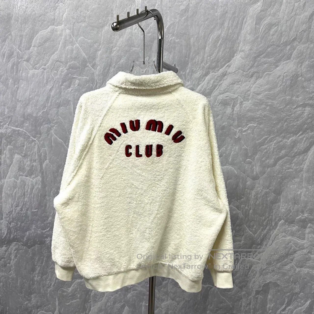 Miu Miu miumiu towel embroidered polo sweatshirt XS. Size US XS / EU 42 / 0 - 5 Thumbnail