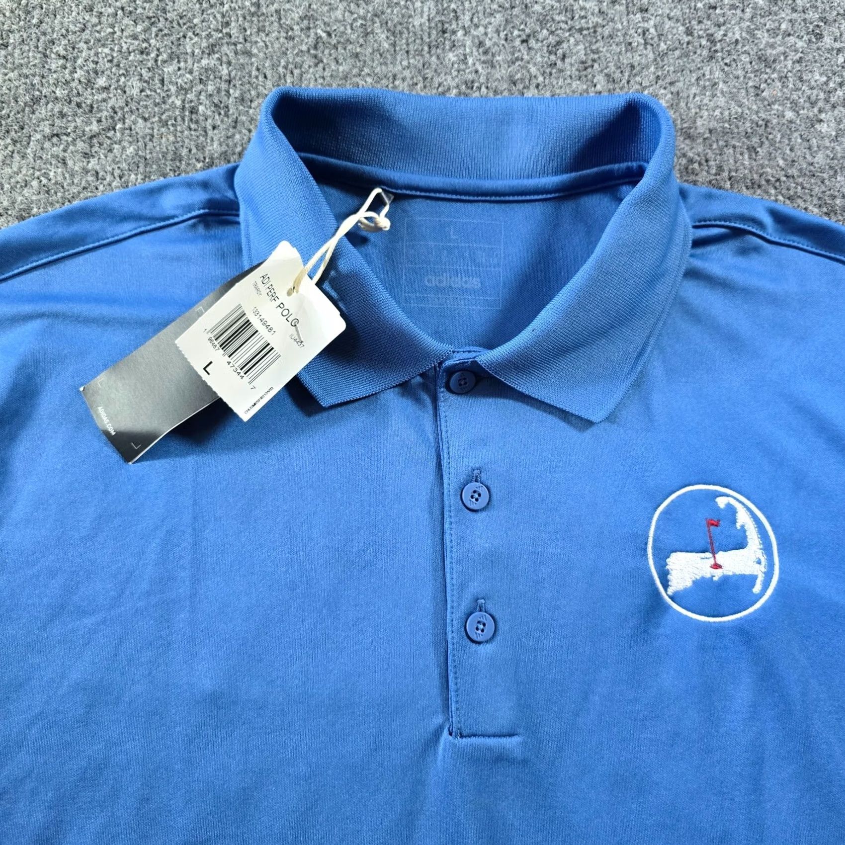 Adidas Adidas Shirt Mens Large Blue Golf Polo Embroidery Performance Massachusetts Staff Polo Shirt Golf Polo Shirts Mens Blue Adidas Golf Polo Size US L / EU 52-54 / 3 - 2 Thumbnail