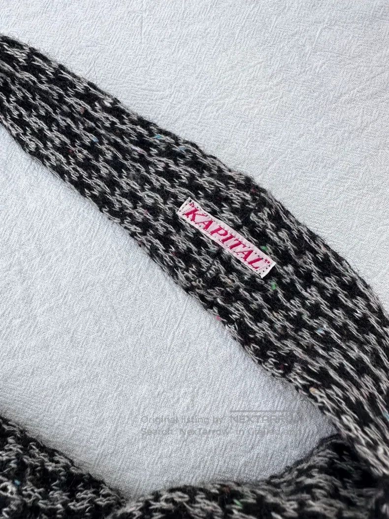 Kapital Kapital Dark gray check, colored dots, wool knitted vest Size XS / US 0-2 / IT 36-38 - 6 Thumbnail