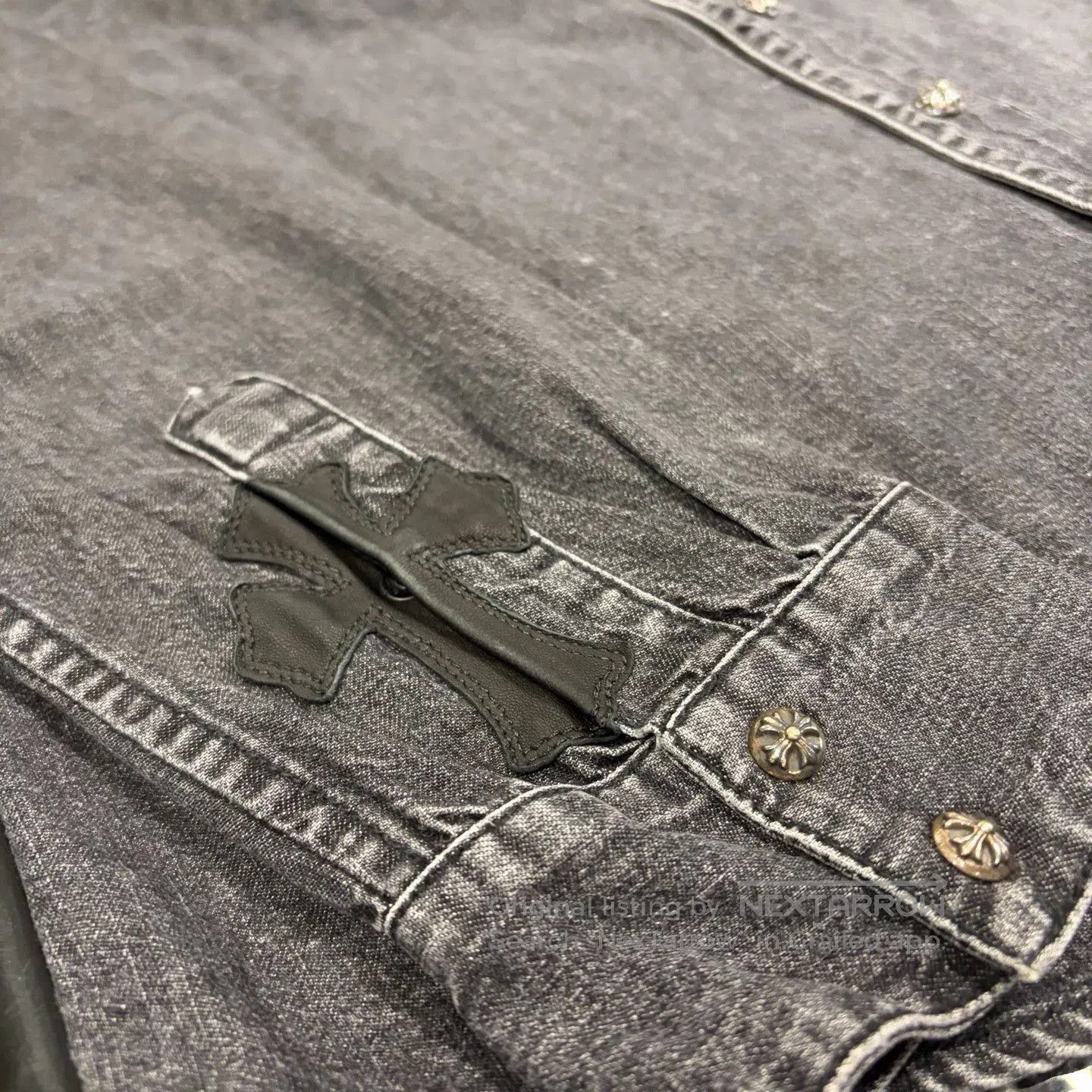 Chrome Hearts Chrome Hearts CH Cross Silver Denim Shirt. Size US XL / EU 56 / 4 - 3 Thumbnail