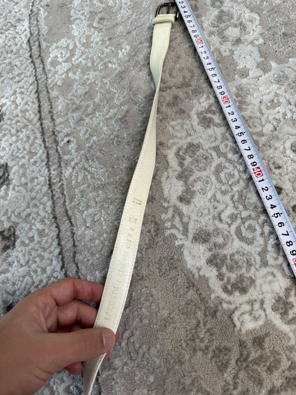 Lacoste Vintage Lacoste Big Buckley White Belt Y2K Size ONE SIZE - 8 Thumbnail