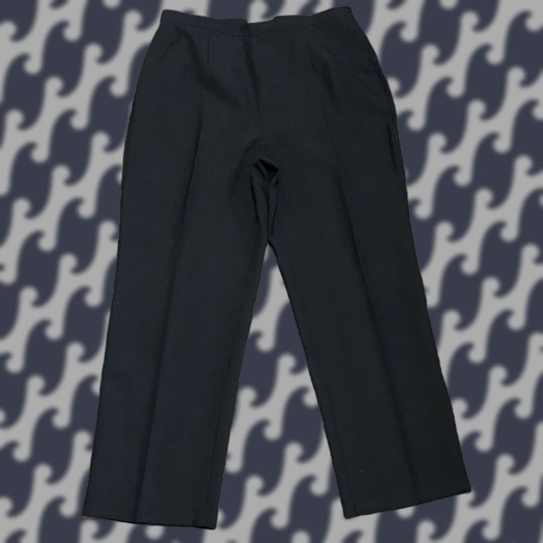 Vintage Draper's & Damon's High Rise Dress Pants | Sz 14P | Black |  Straight Leg | Women's | 27.5" Inseam | Regular Fit | Business, Formal |  Grailed