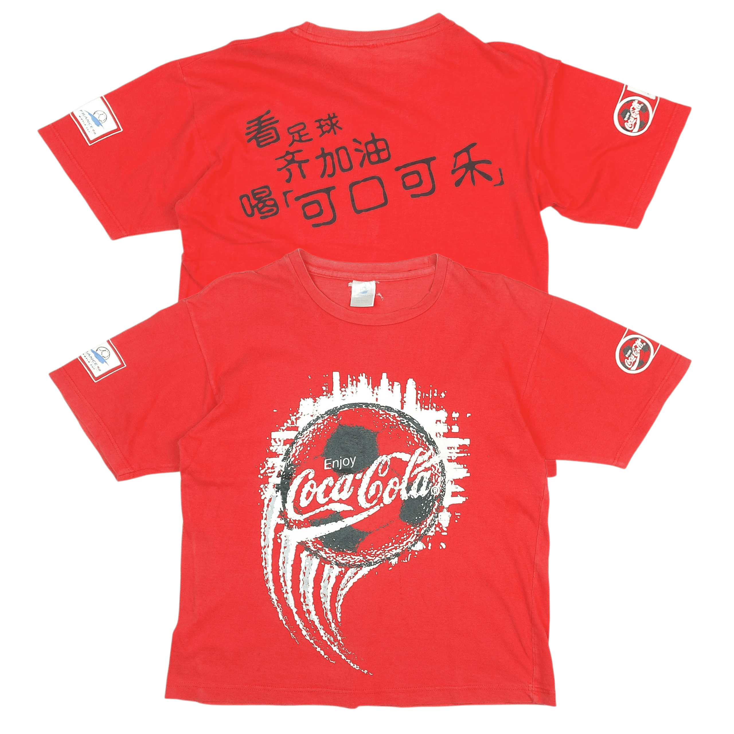 Coca Cola Vintage 90s Coca-Cola France 98 Soccer World Cup TEE Size US M / EU 48-50 / 2 - 1 Thumbnail