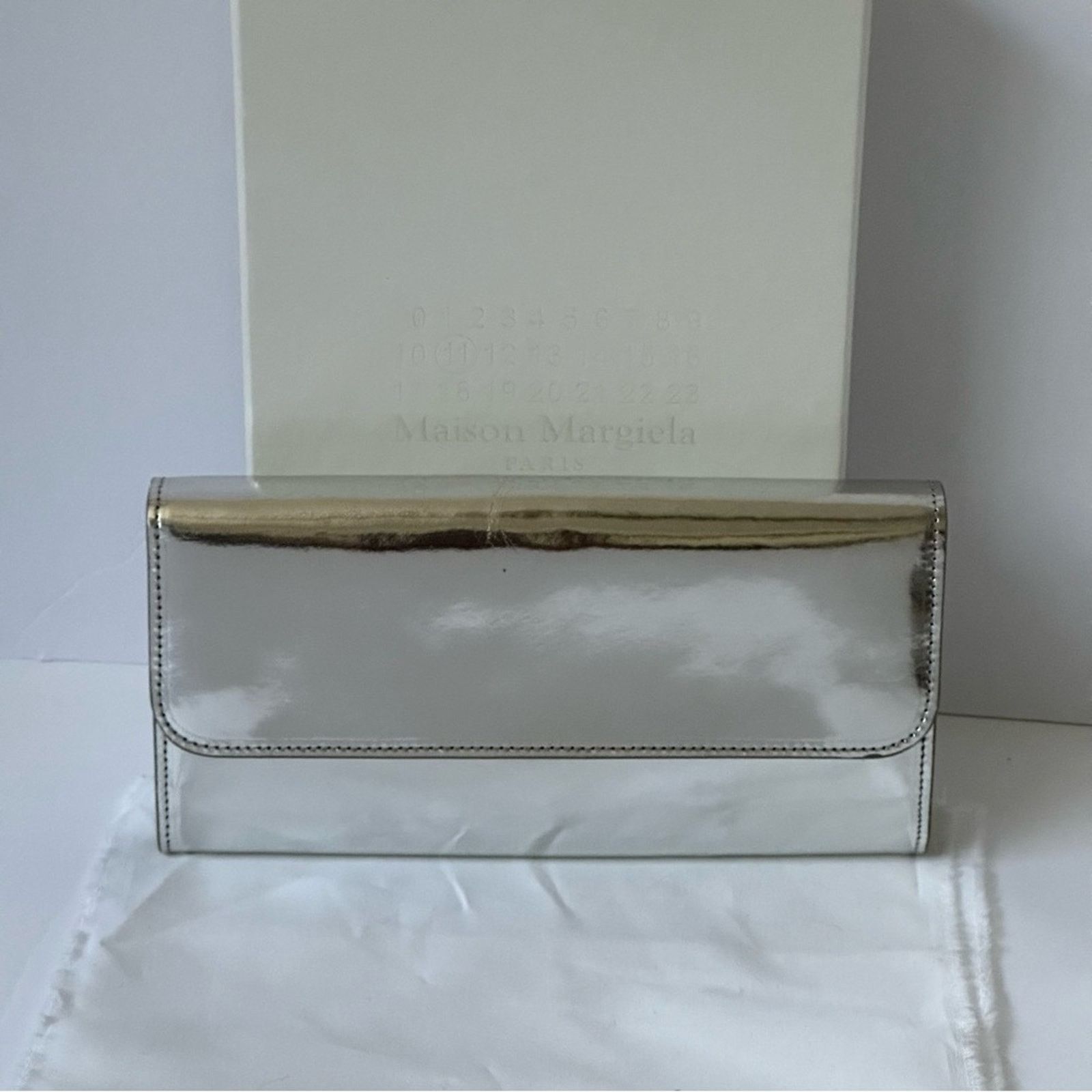 Maison Margiela MM11 Mirror Leather Four-Stitch Long Wallet SS17 Metallic Size ONE SIZE - 1 Thumbnail