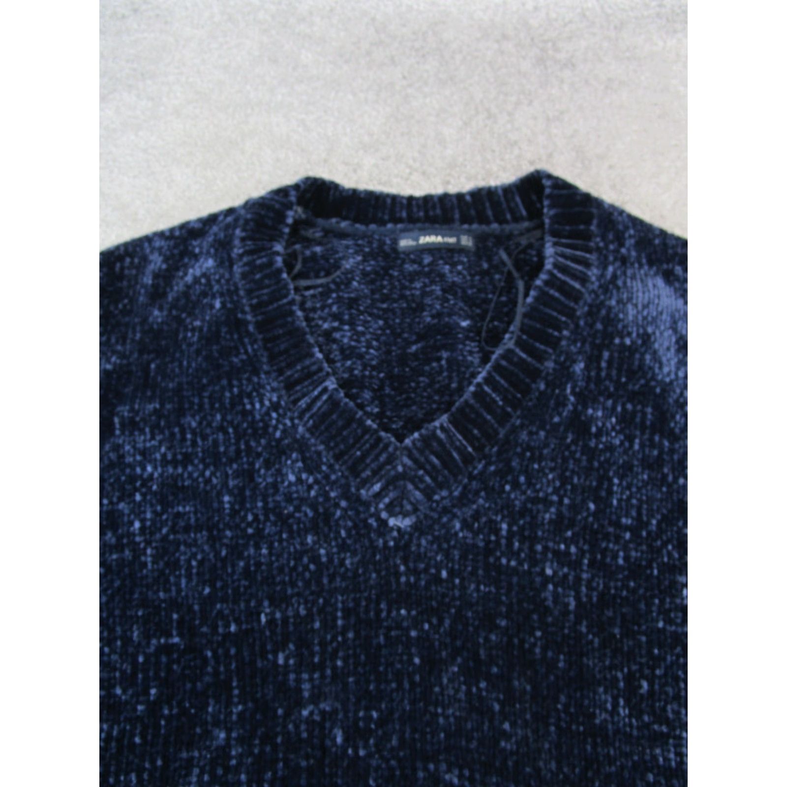 Zara Zara Sweater Womens M Regular Blue Long Sleeve V-Neck Knit Pullover Size M / US 6-8 / IT 42-44 - 2 Thumbnail
