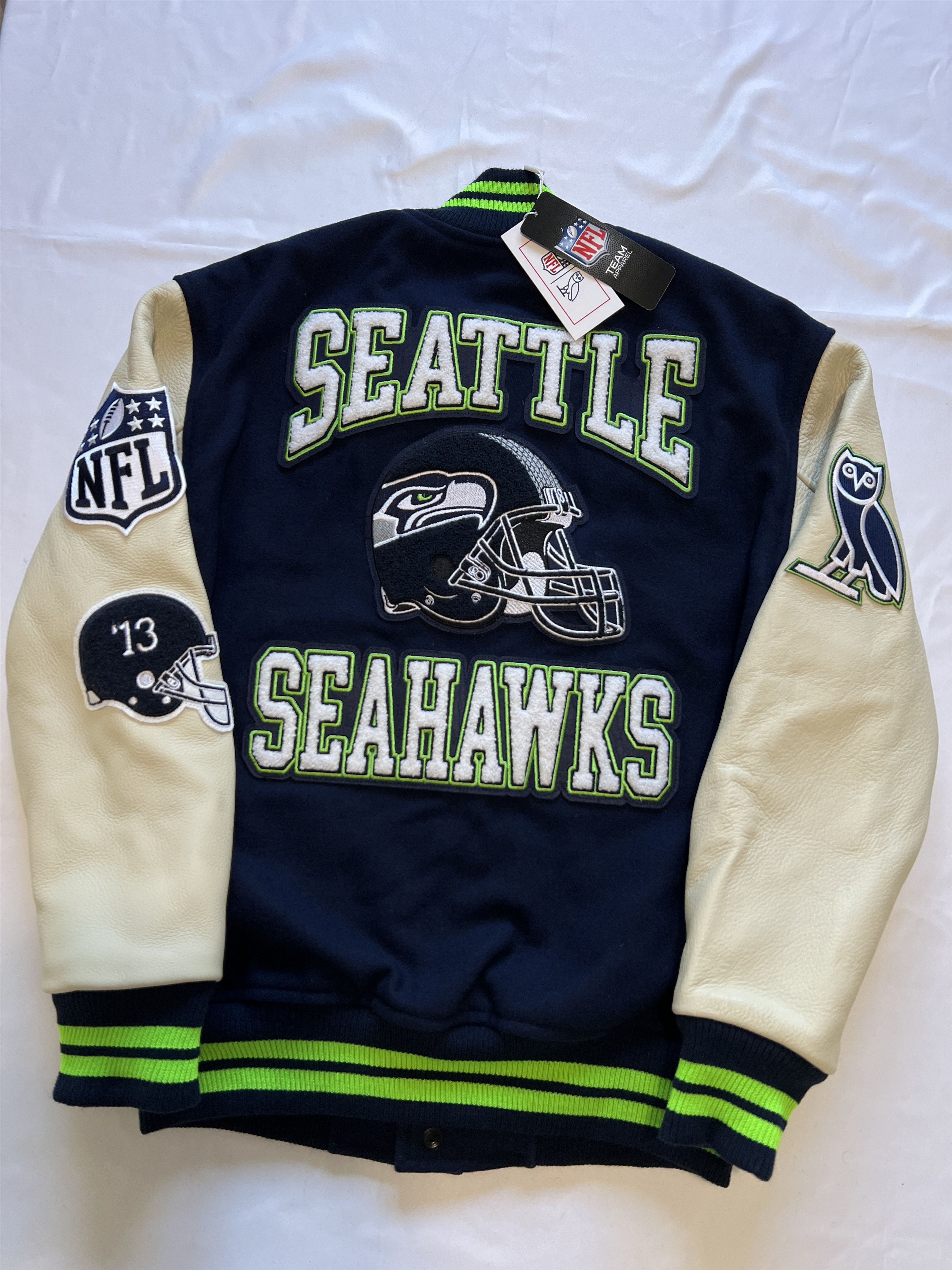Drake OVO x NFL Seattle Seahawks VARSITY JACKET Size US S / EU 44-46 / 1 - 8 Thumbnail