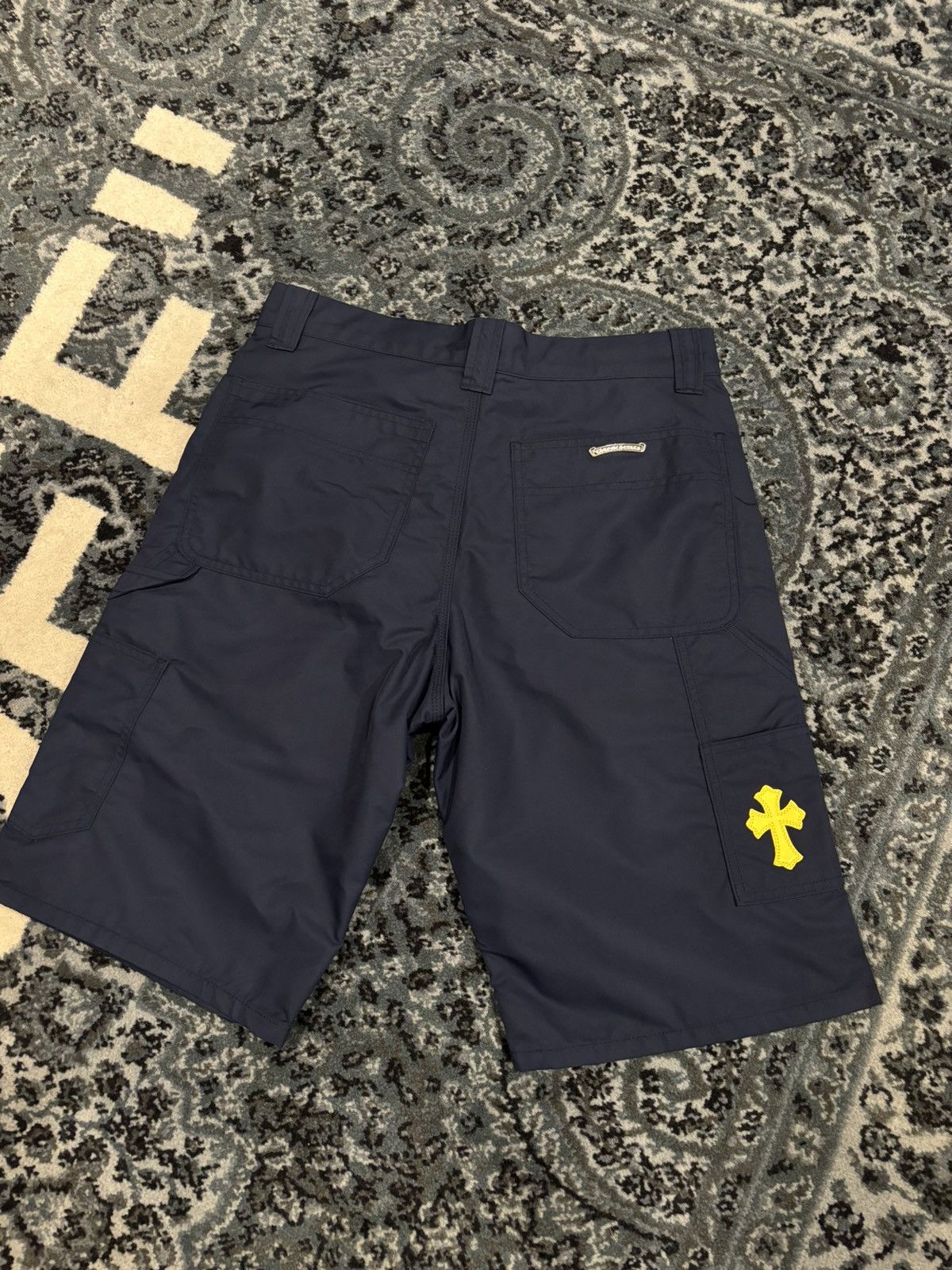 Chrome Hearts Chrome Hwarts Double Knee Carpetner shorts Navy Yellow 30 Size US 30 / EU 46 - 2 Thumbnail