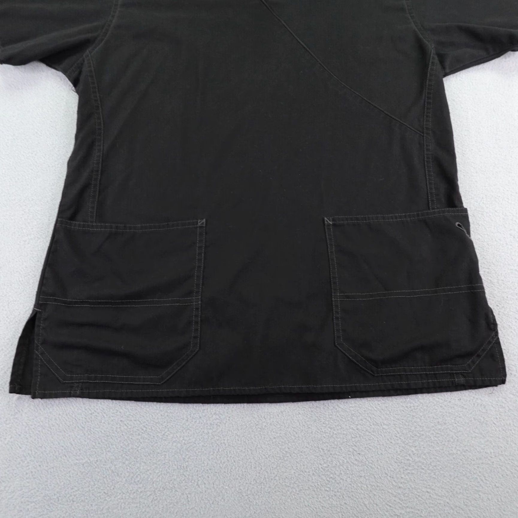 Carhartt VINTAGE Carhartt Scrub Top Womens Small Black Mock Wrap Nurse Medical Shirt Size S / US 4 / IT 40 - 3 Thumbnail