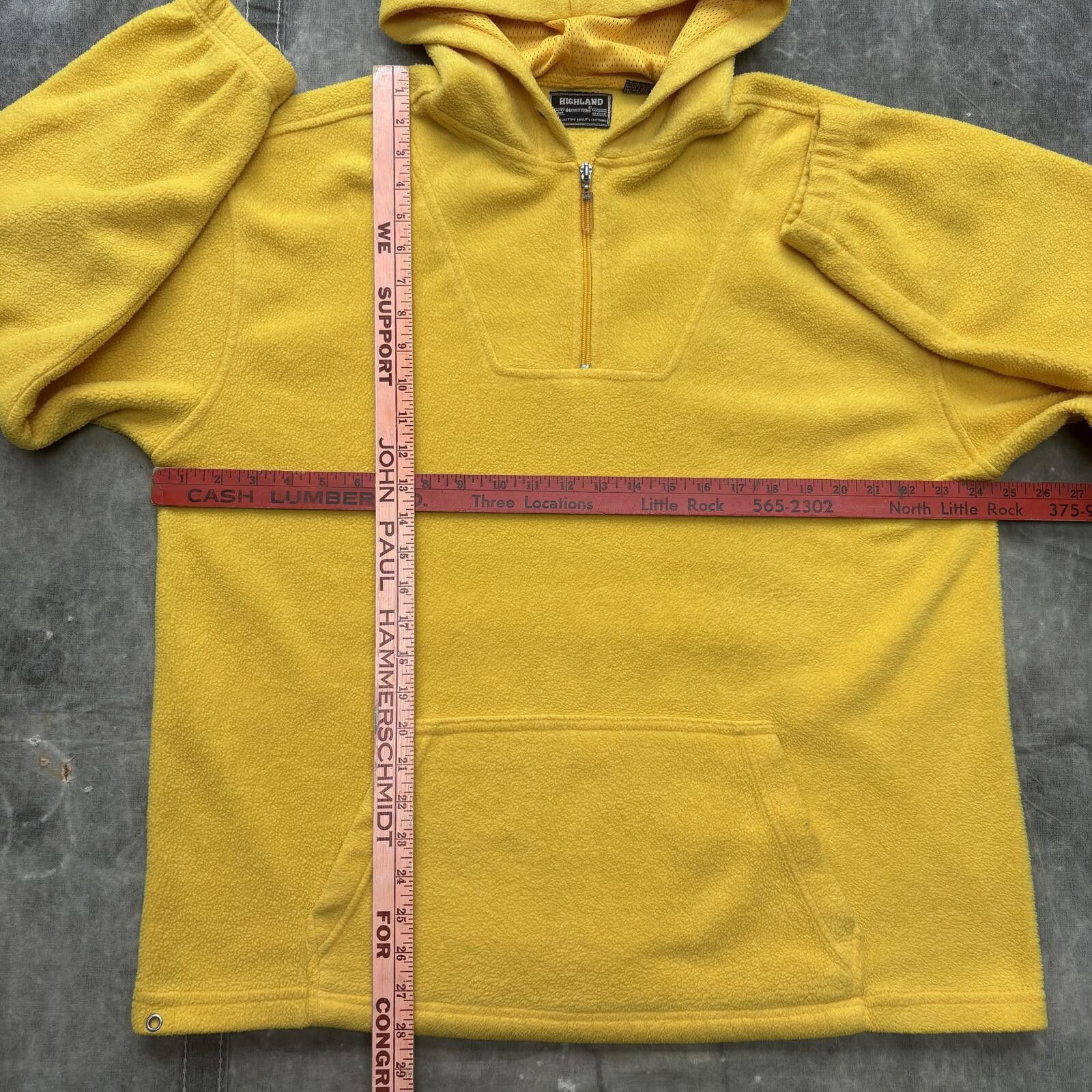 Vintage Vintage 90s Y2K Yellow Fleece Grunge Skater 1/4 Zip Hoodie Size US L / EU 52-54 / 3 - 3 Thumbnail