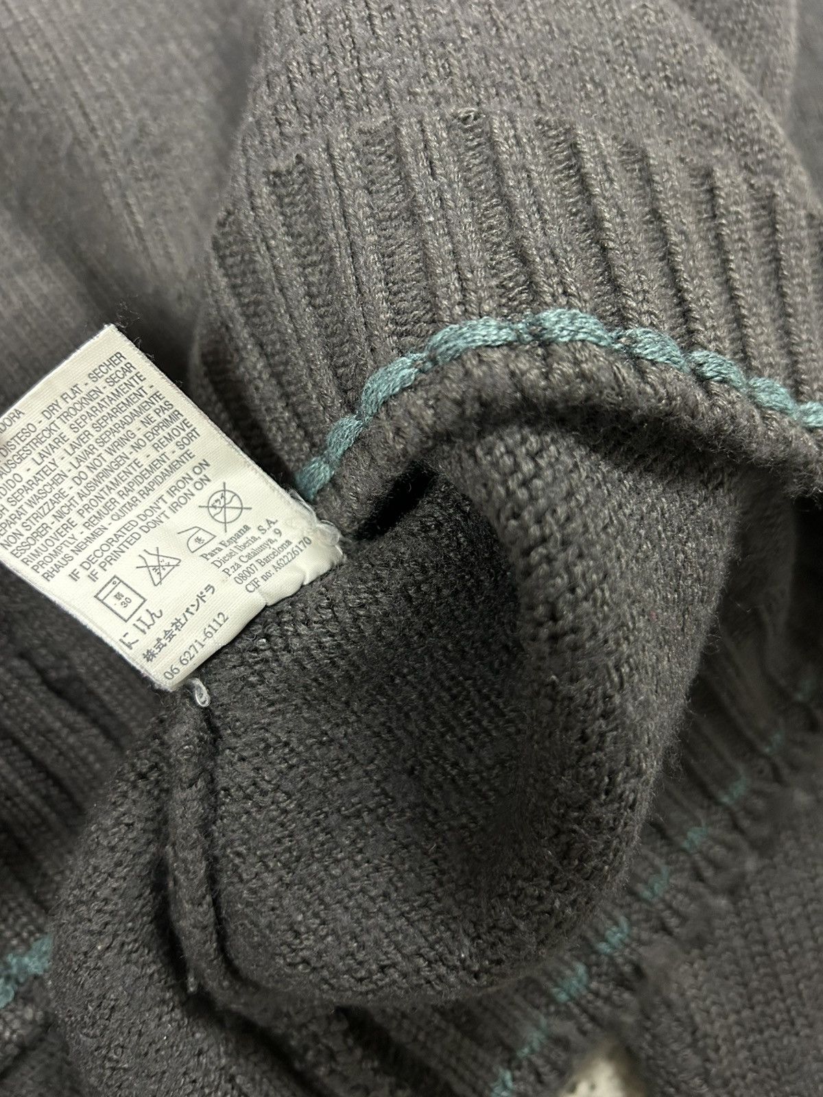 Diesel Diesel vintage sweater big logo grey Y2K Size US S / EU 44-46 / 1 - 6 Thumbnail