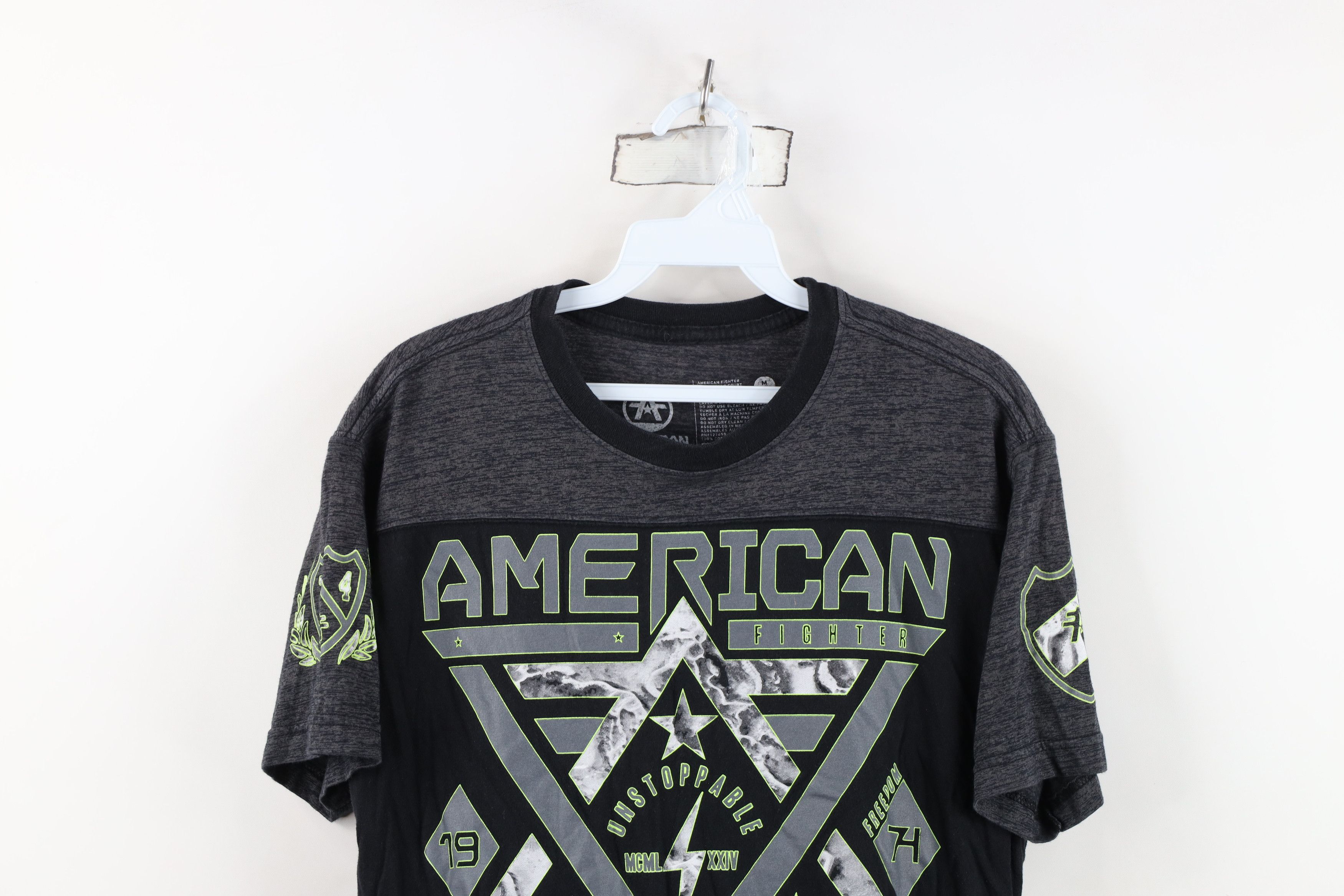 Vintage Buckle American Fighter UFC MMA Jiu Jitsu Fighting T-Shirt Size US M / EU 48-50 / 2 - 2 Thumbnail