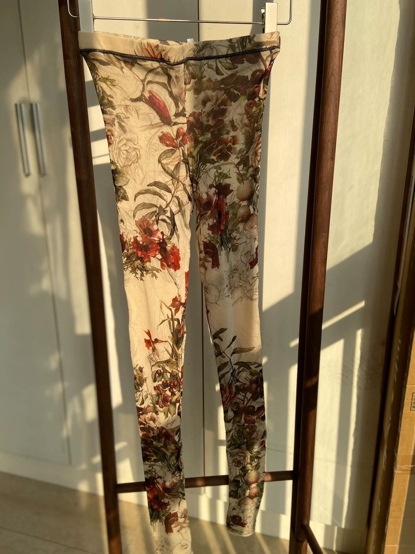 Jean Paul Gaultier JPG Tulle Classic Floral Print Pants M New Unworn Size 27" / US 4 / IT 40 - 1 Thumbnail