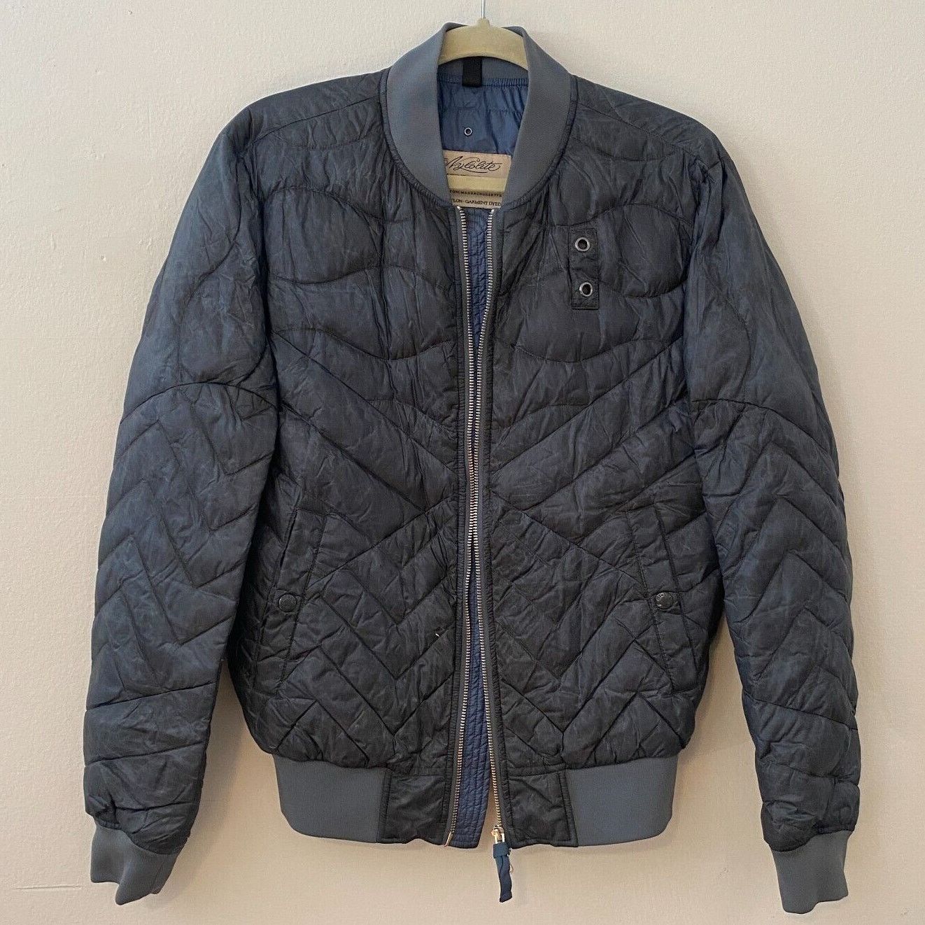 Other Blauer Nylolite Blue Gray Quilted Down Bomber Jacket Coat M Size M / US 6-8 / IT 42-44 - 3 Thumbnail