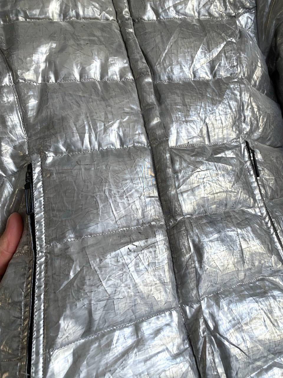 Moncler Vintage Moncler Grenoble Womens Metallic Puffer Jacket Sz 40 Size S / US 4 / IT 40 - 8 Thumbnail