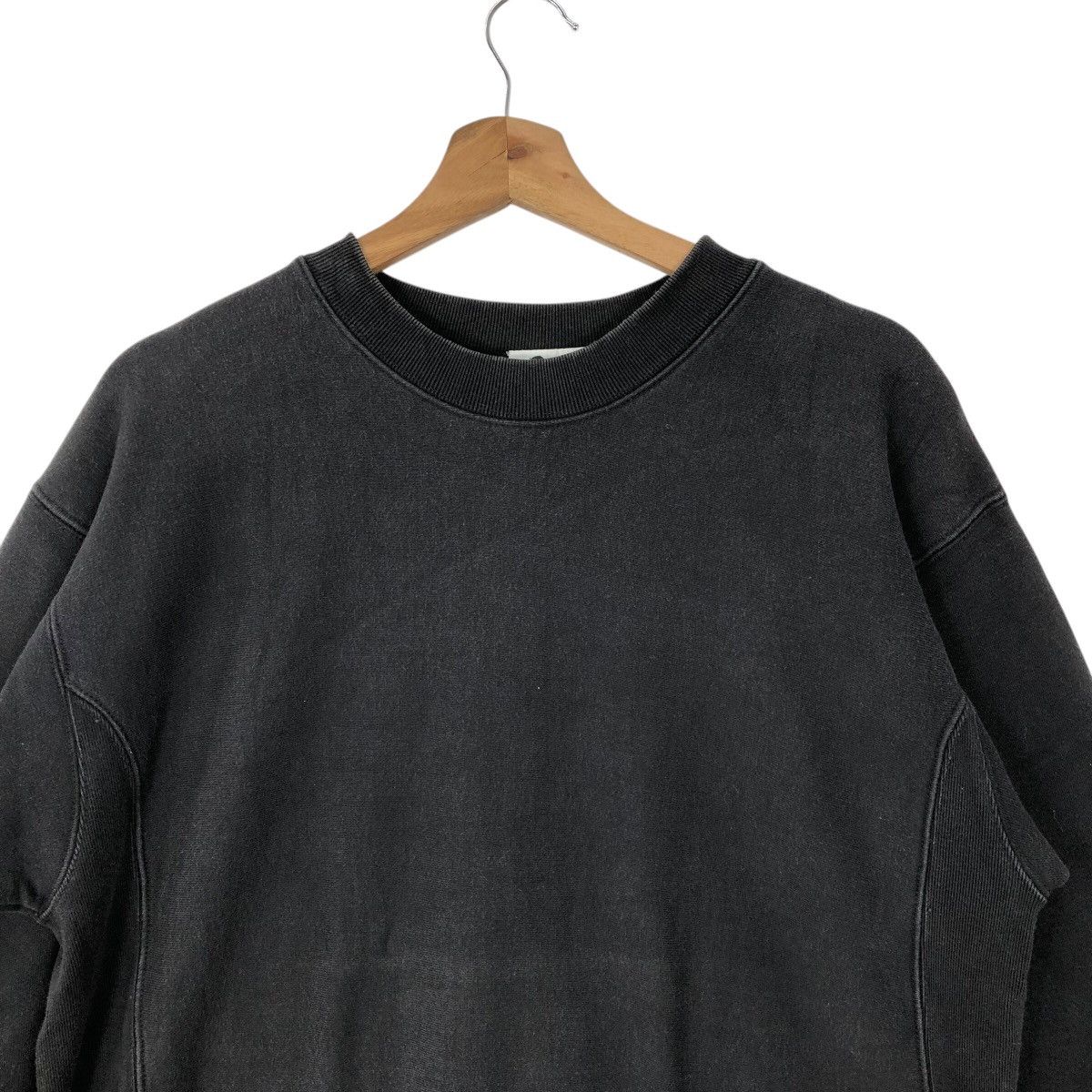 Other Vintage Plain Black Stonewash Heavyweight Sweatshirt Size US XL / EU 56 / 4 - 2 Thumbnail