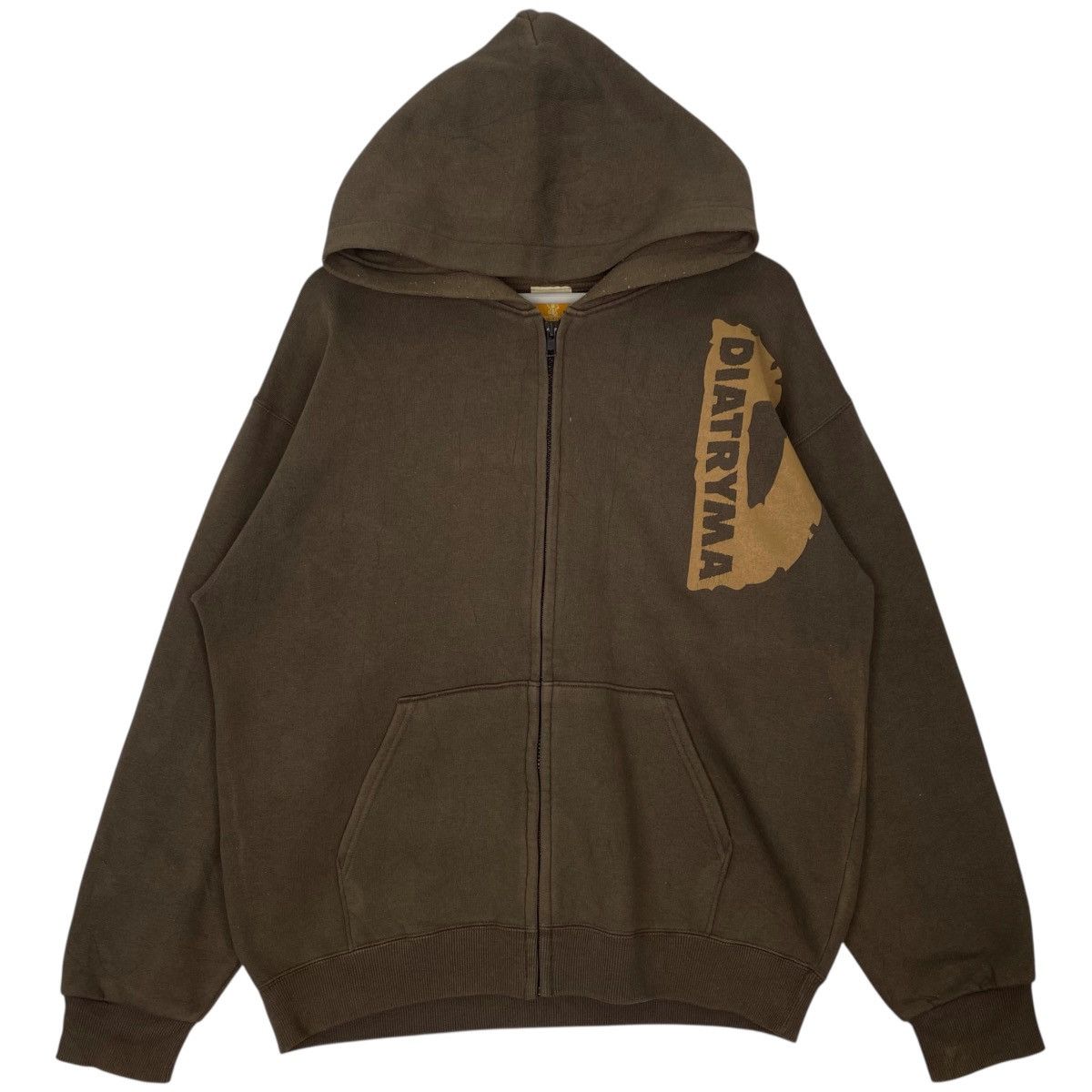 Vintage Vintage Diatryma Hoodie Sweater Big Logo Printed Brown Size US L / EU 52-54 / 3 - 1 Thumbnail