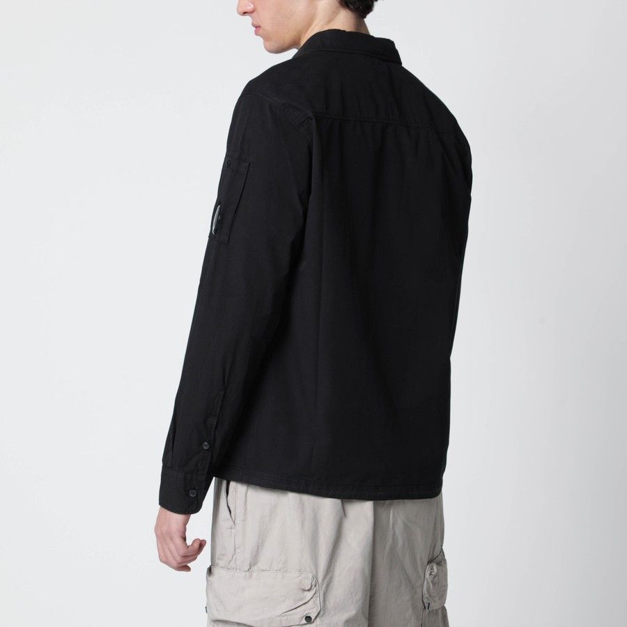 C.P. Company o1d2blof0226 Cotton Overshirt in Black Size US XL / EU 56 / 4 - 3 Thumbnail