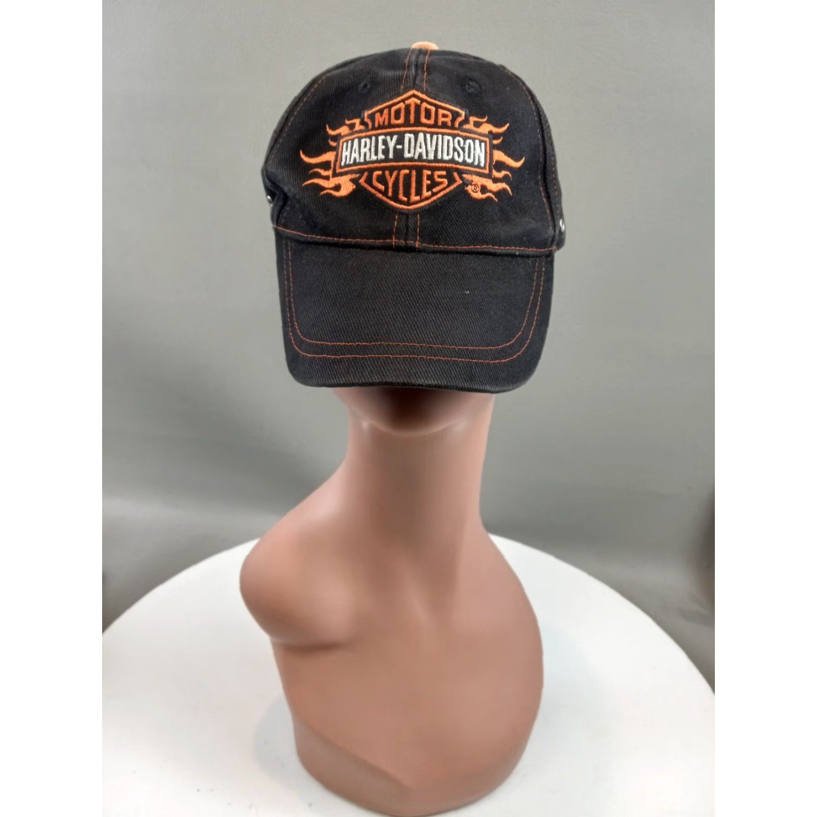 Harley Davidson Harley-Davidson Motorcycle Hat/cap Adjustable Unisex Embroidered Baseball Cap Black Cad Pattern: Solid, Twill Cotton Lightweight Breathable Size ONE SIZE - 2 Thumbnail