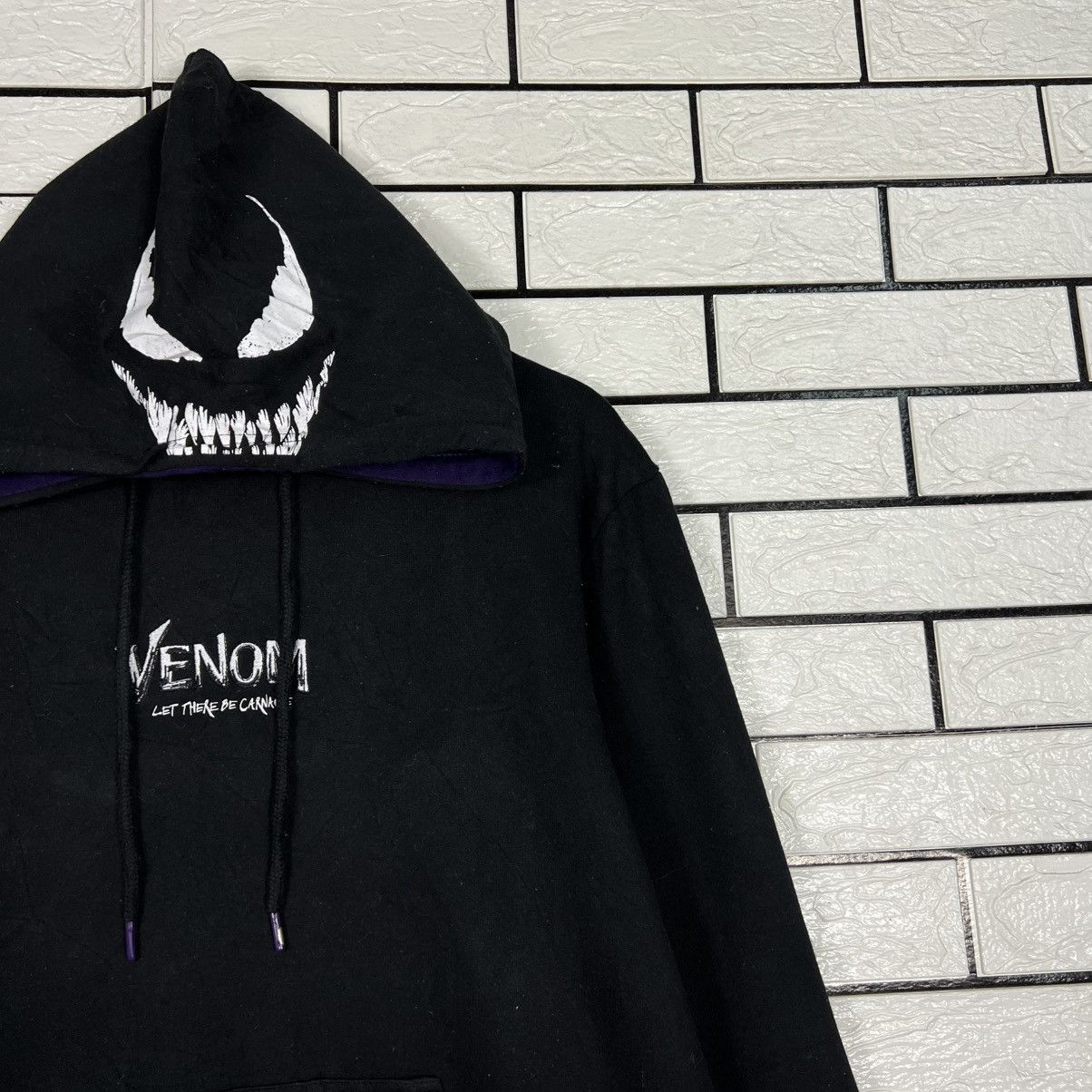 Marvel Comics MARVEL VENOM Pullover Hoodie Sweatshirt #4306-C195 Size US L / EU 52-54 / 3 - 4 Thumbnail