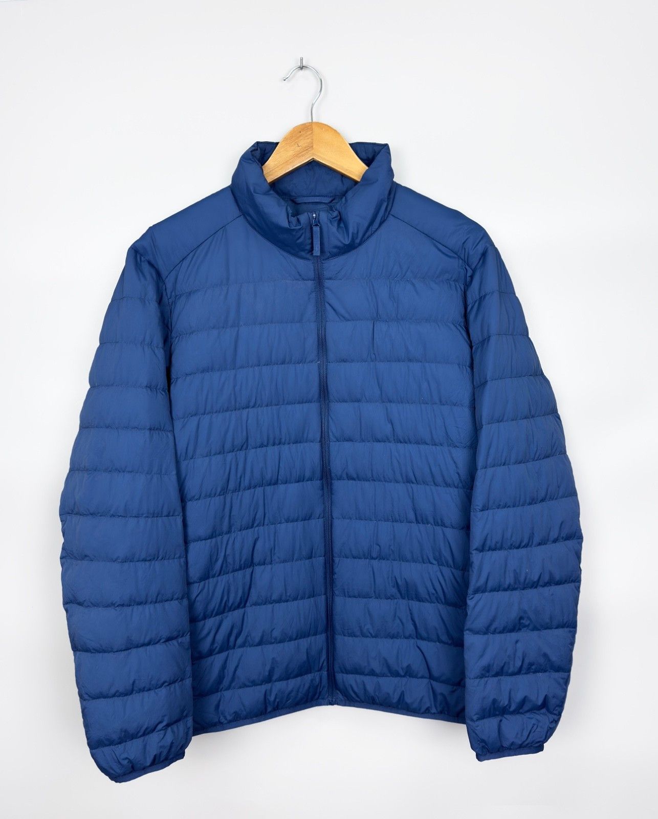 Uniqlo UNIQLO Nylon Ultra Light Puffer Down Blue Jacket Size US XL / EU 56 / 4 - 1 Thumbnail