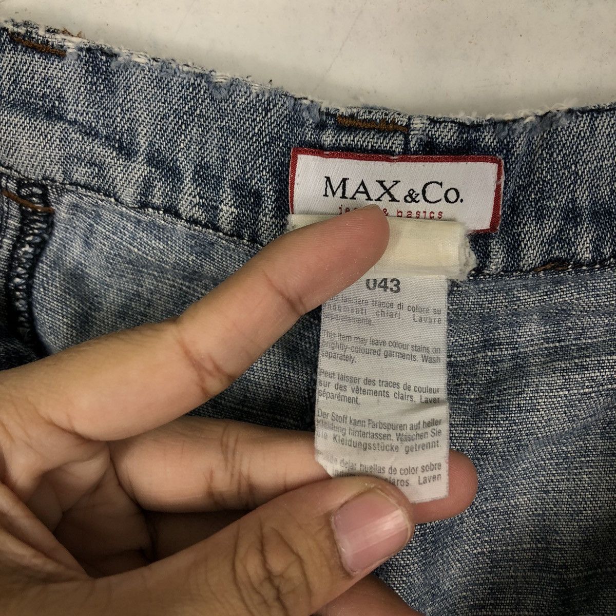 Denime 🔥OVER SIZED DISTRESSED DENIM JEANS MAX & CO RARE DESIGNER Size US 28 / EU 44 - 18 Thumbnail