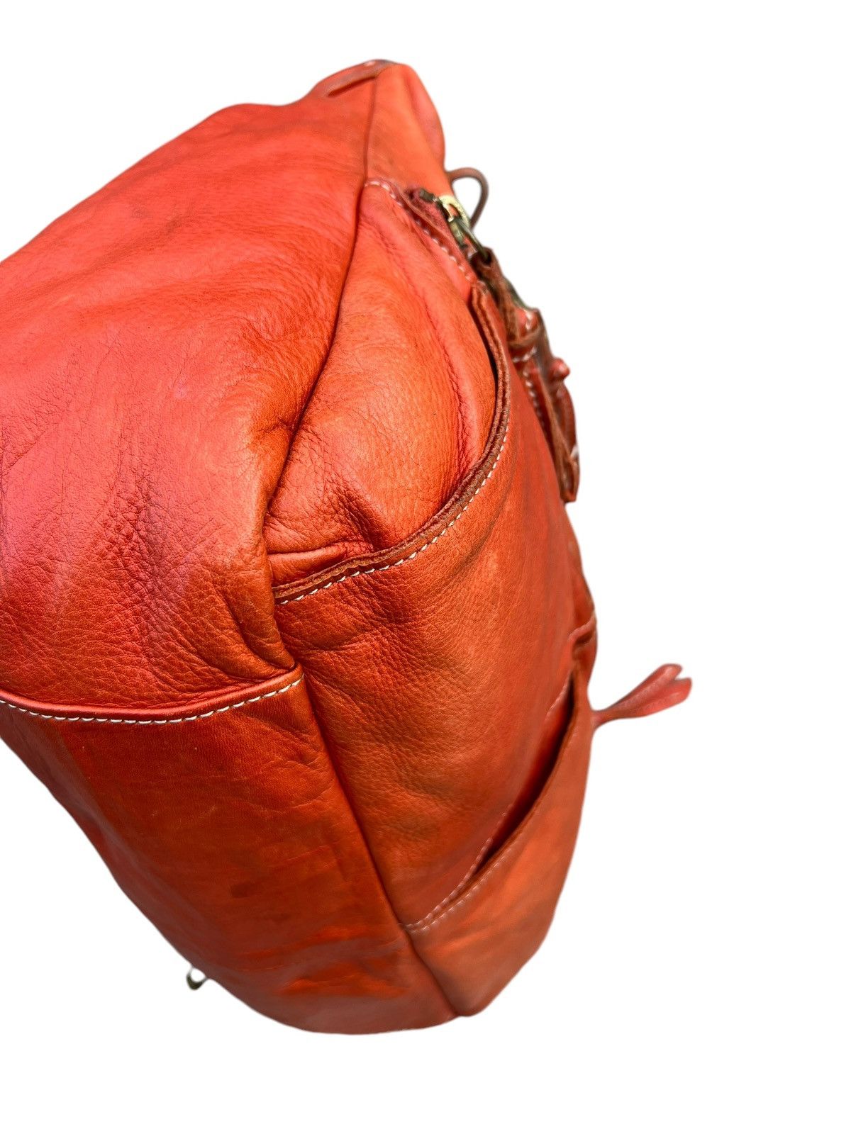 Leather Kissora Japan Sun Faded Patina Leather 2 Way Sling Bag Size ONE SIZE - 16 Thumbnail
