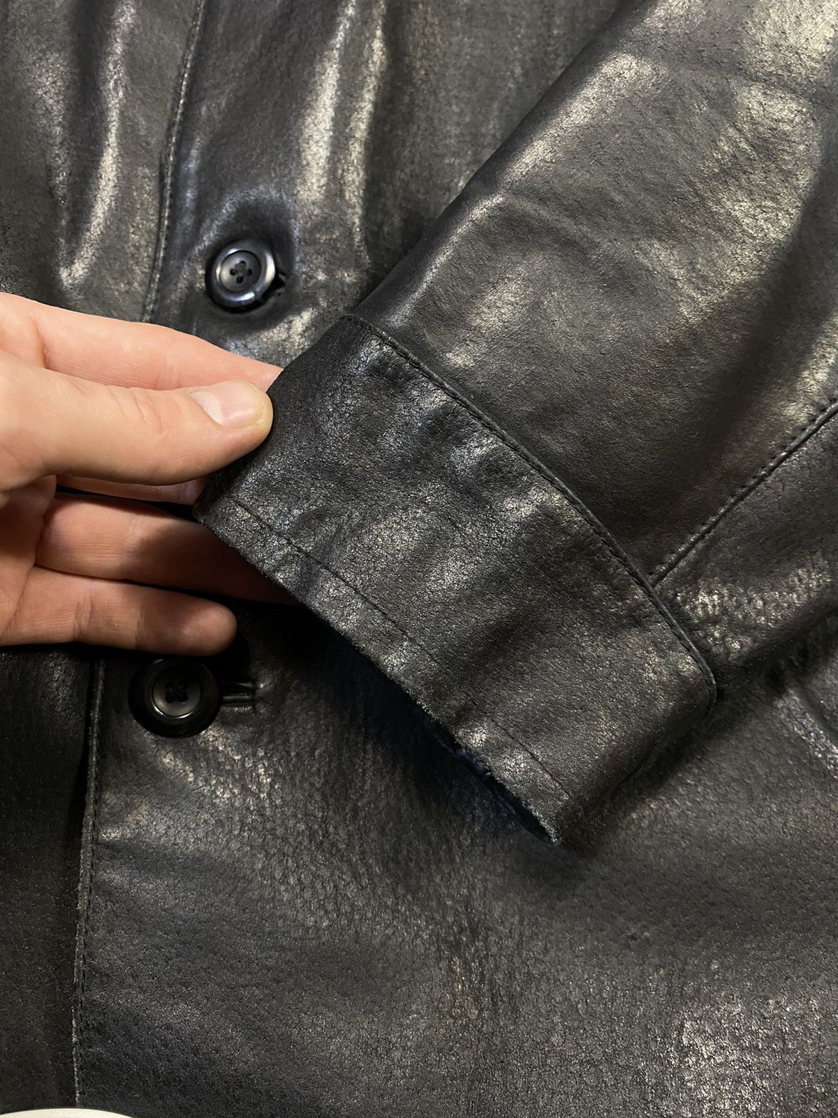 Vintage Black Leather Jacket XXL Japanese Brand Size US XXL / EU 58 / 5 - 6 Thumbnail