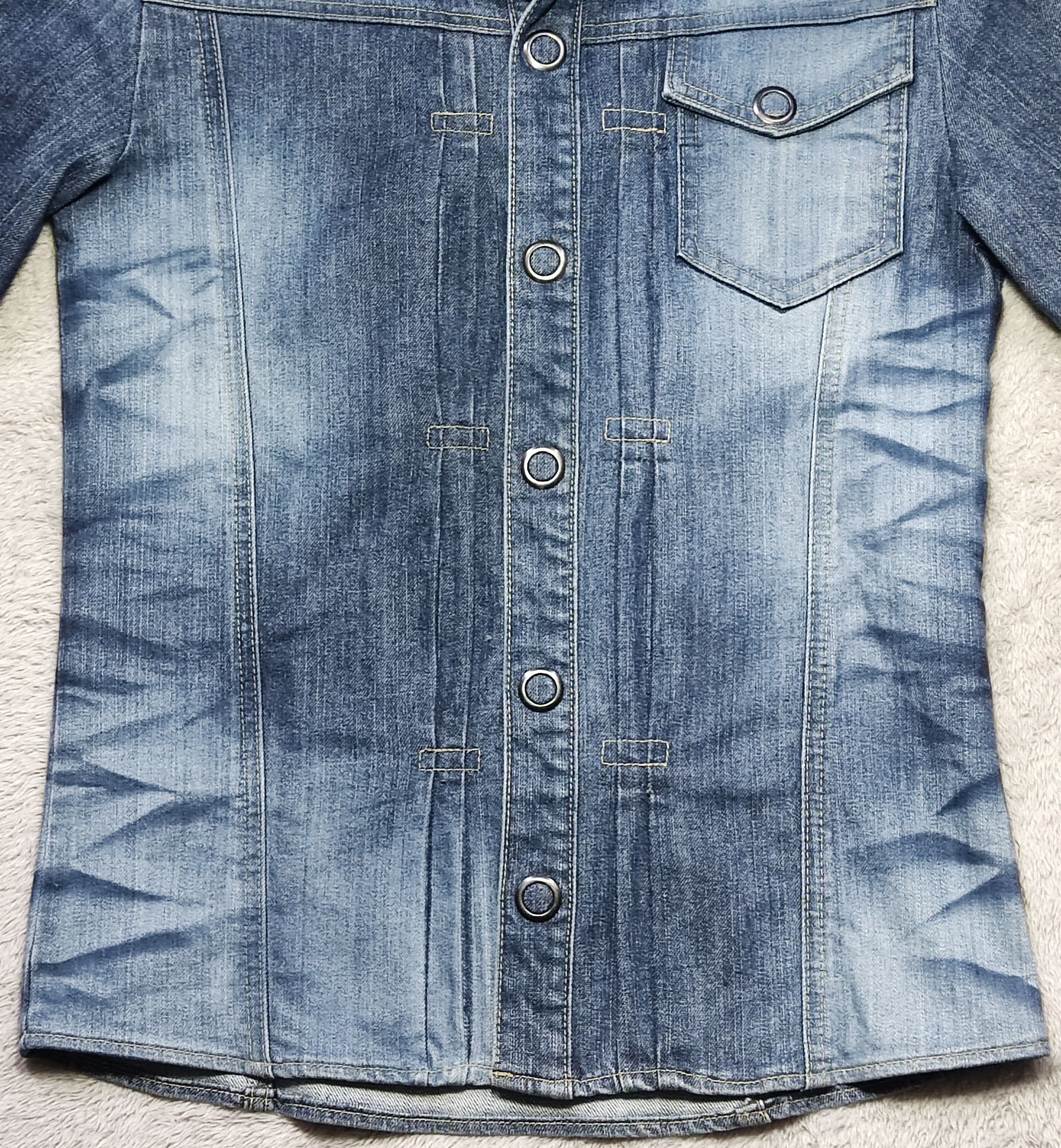 Tornado Mart Distressed Tornado Mart 3D Wrinkle Slim Denim Y2K Jacket Size M / US 6-8 / IT 42-44 - 5 Thumbnail