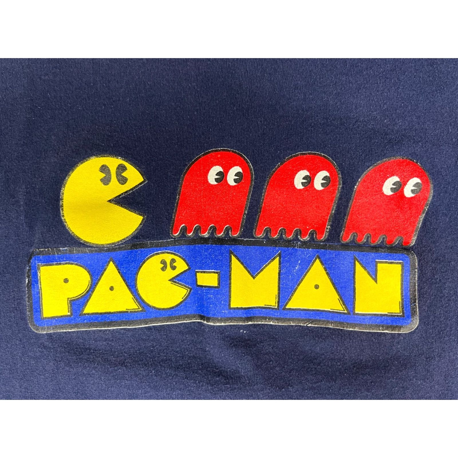 Vintage VINTAGE Men’s Murina Pac-Man T-Shirt Navy Made in USA Sz L 90s Graphic Print Short Sleeve Crew Neck Vintage 90s Videogames Mens Size US L / EU 52-54 / 3 - 4 Thumbnail